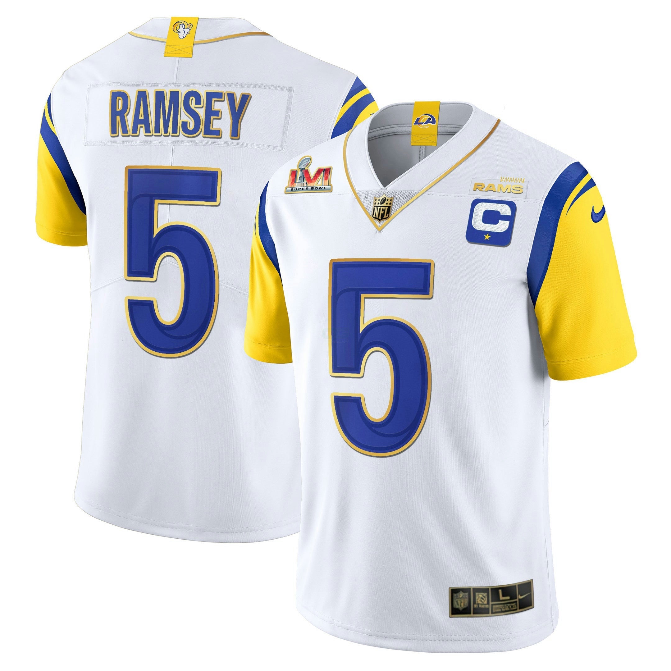 Camisa NFL Los Angeles Super Bowl LVI Vapor Dourada Trim Jersey