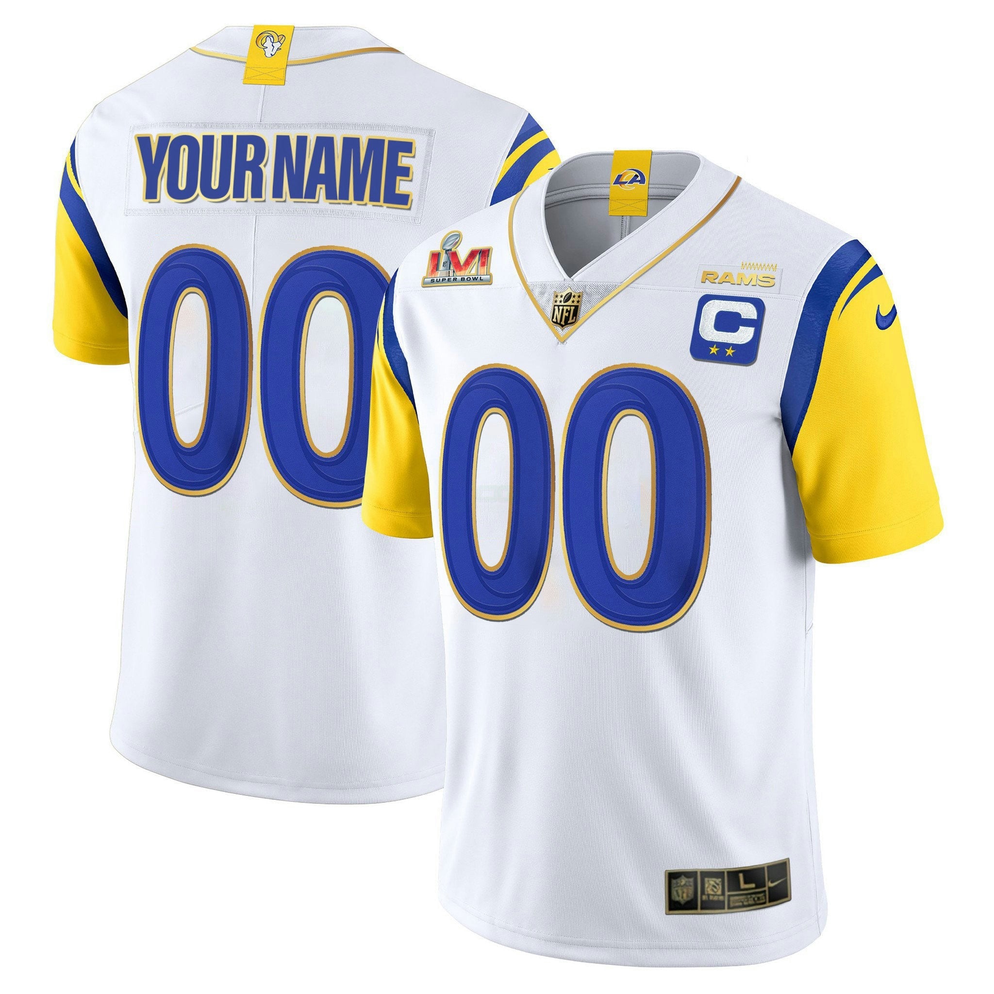 Camisa NFL Los Angeles Super Bowl Lvi Vapor Dourada Trim Jersey