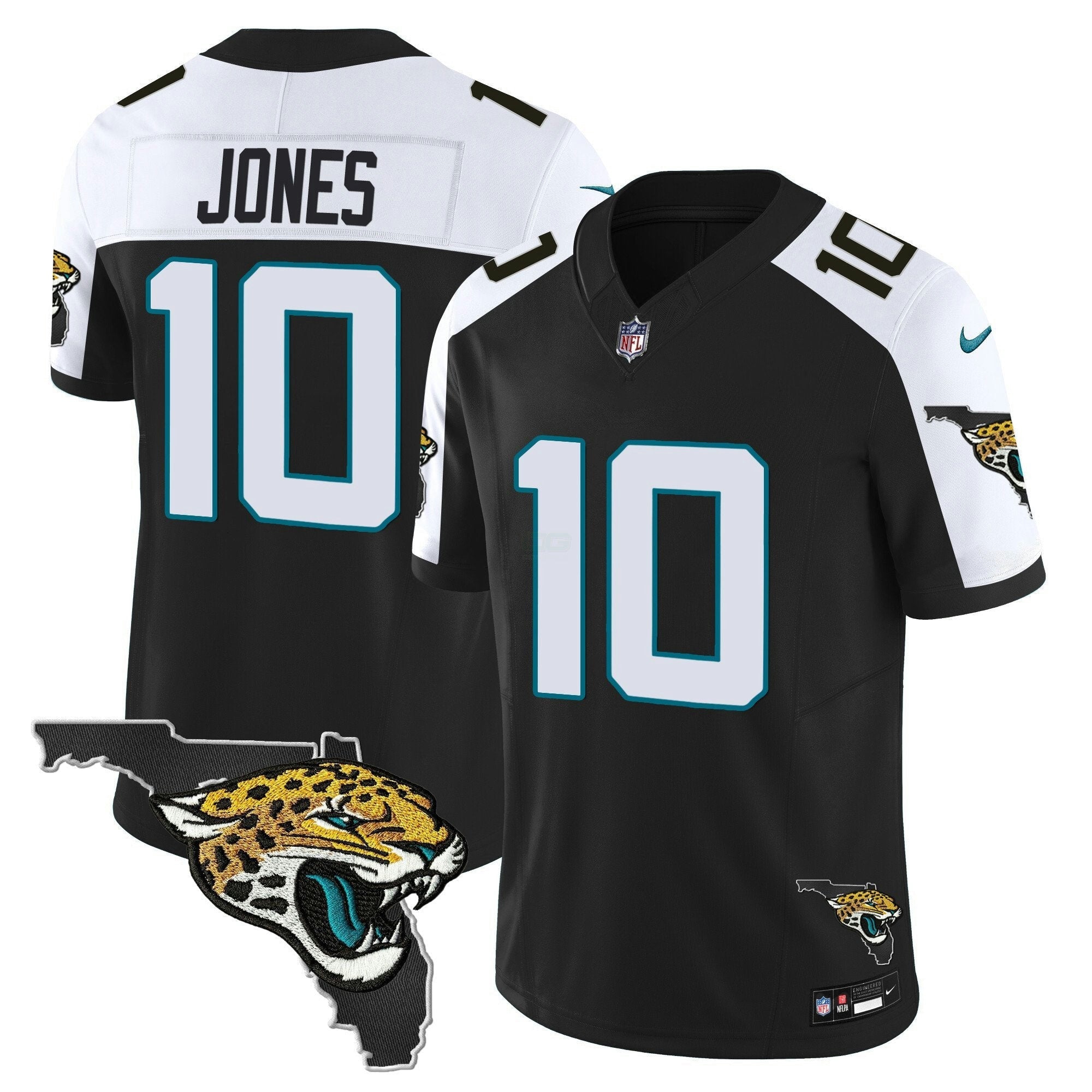 Camisa NFL Mac Jones Jacksonville Florida Patch Vapor Jersey