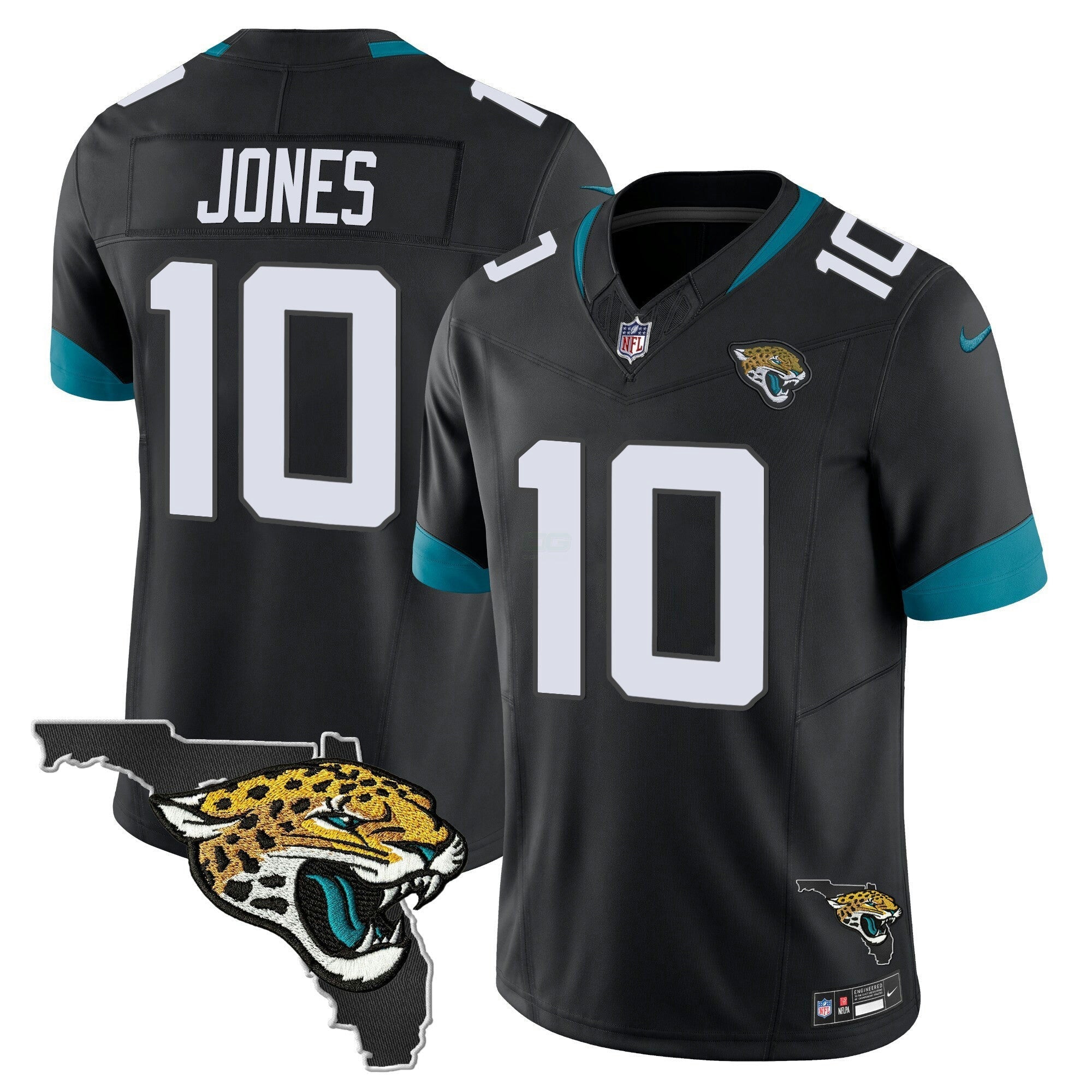 Camisa NFL Mac Jones Jacksonville Florida Patch Vapor Jersey