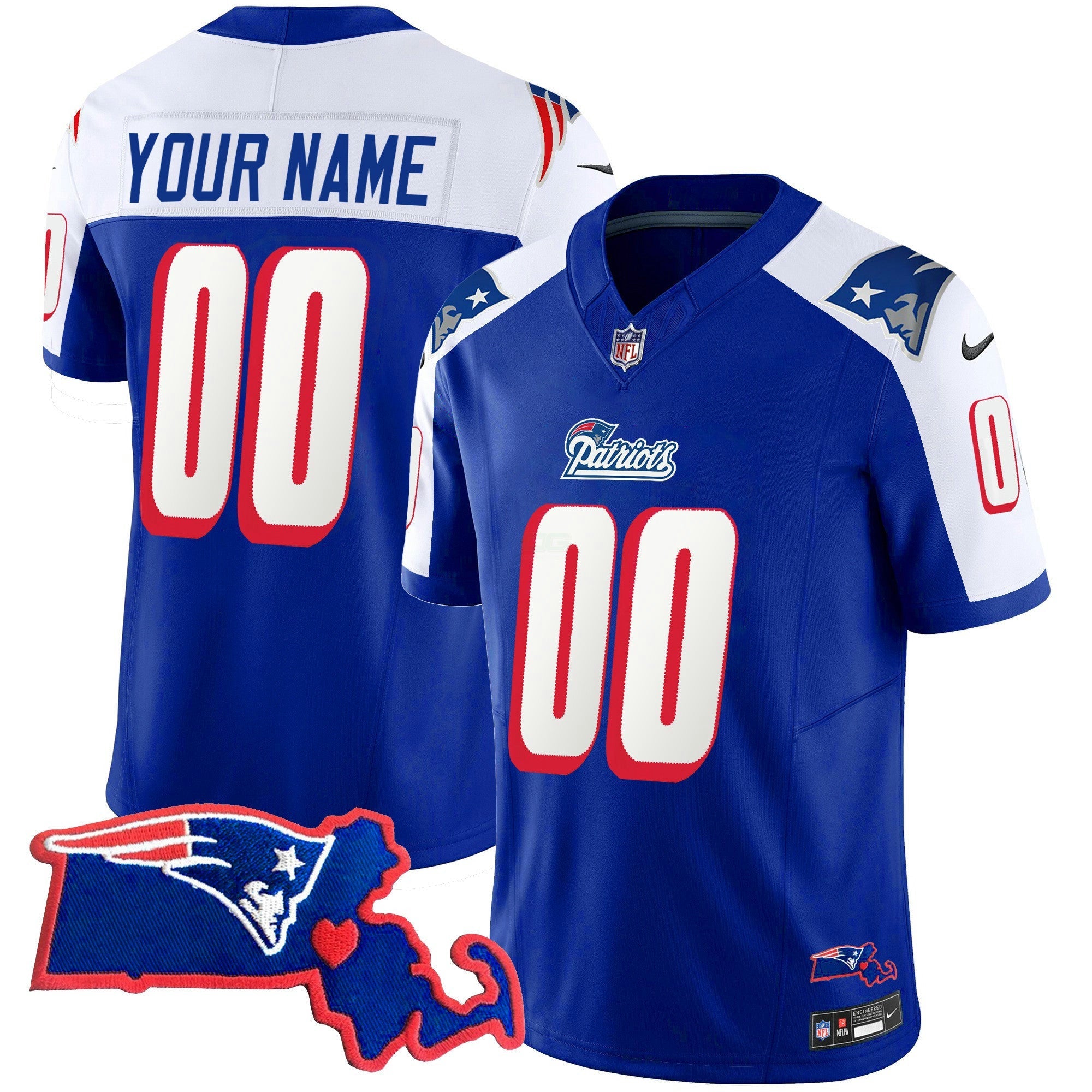 Camisa NFL Massachusetts Patch Vapor Jersey