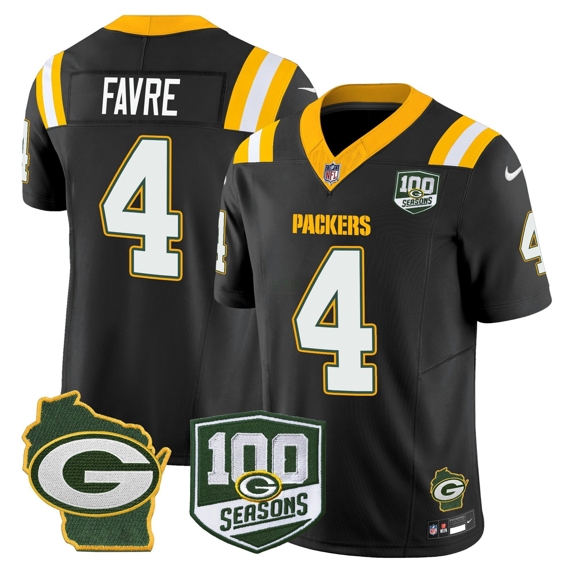 Camisa NFL Men’s 100th Season & Home Patch Vapor Limited Jersey