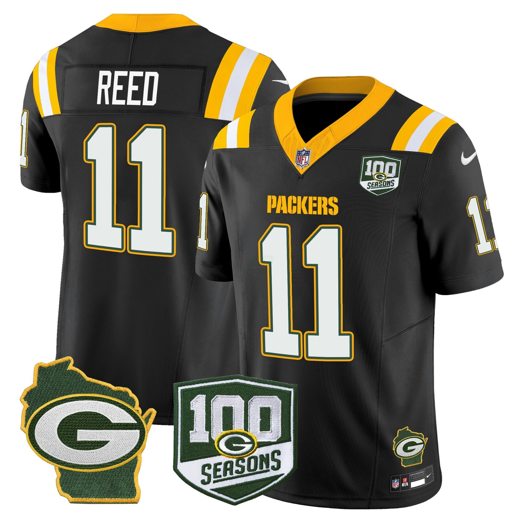 Camisa NFL Men’s 100th Season & Home Patch Vapor Limited Jersey