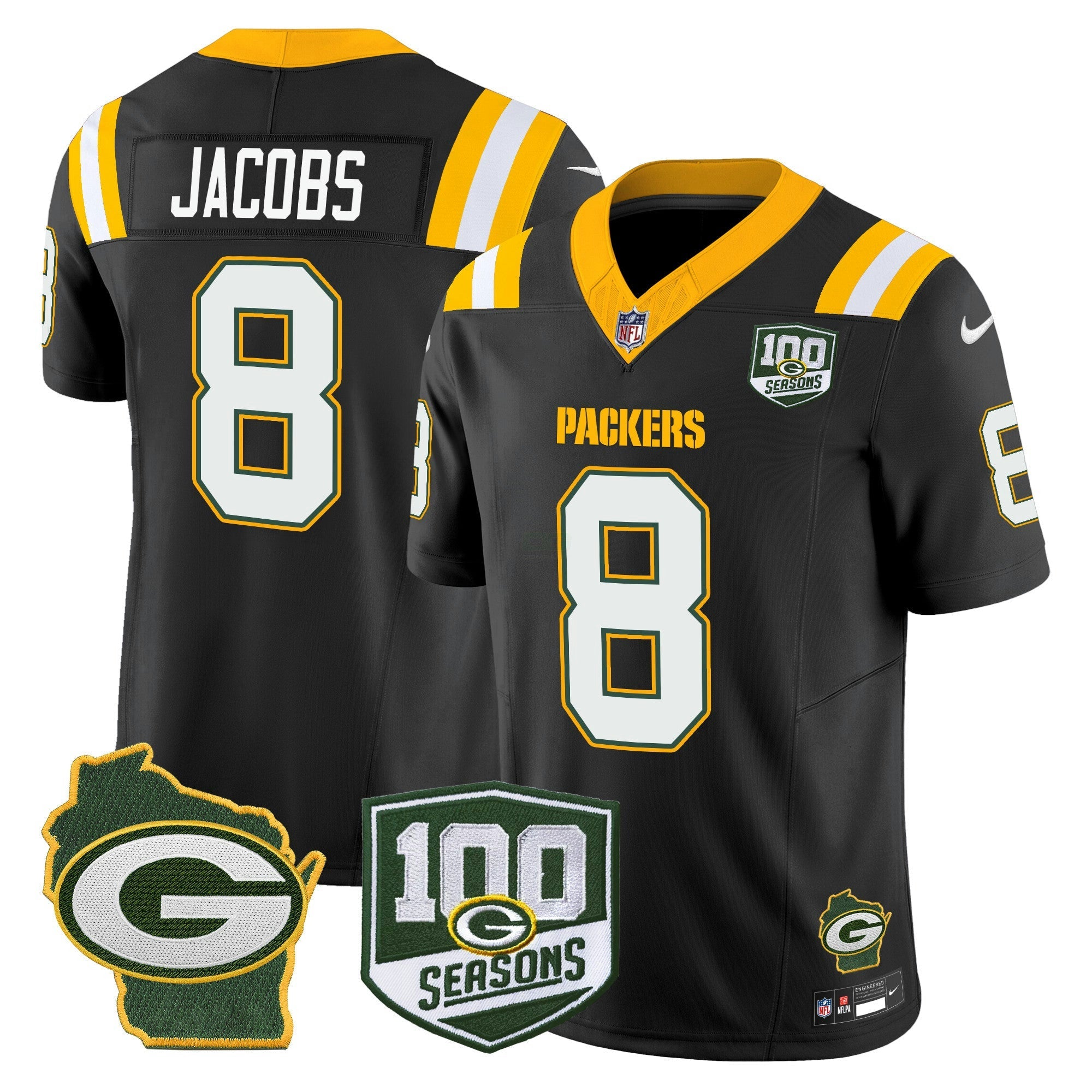Camisa NFL Men’s 100th Season & Home Patch Vapor Limited Jersey