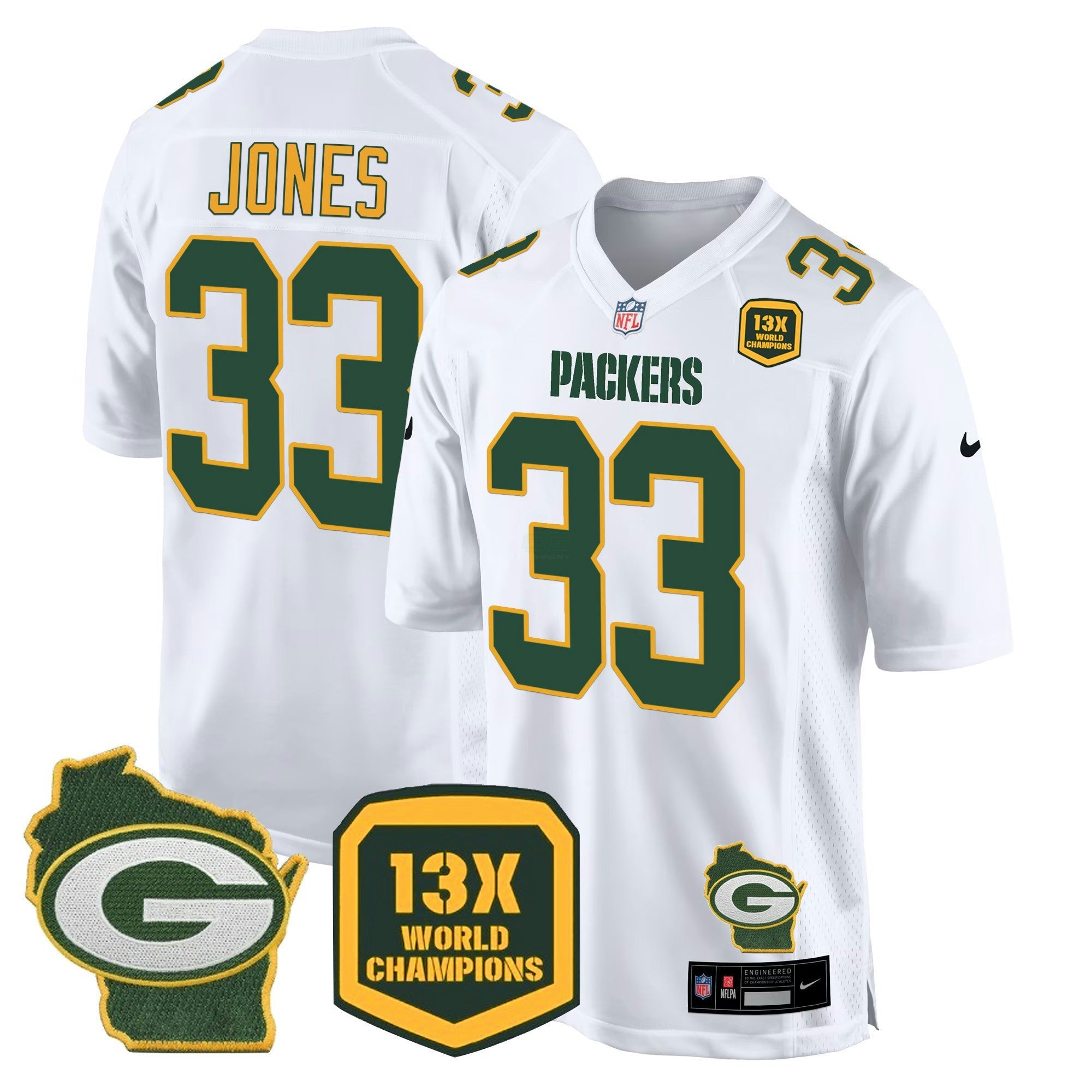 Camisa NFL Men’s 13 Time World Champions & Home Patch Game Jersey