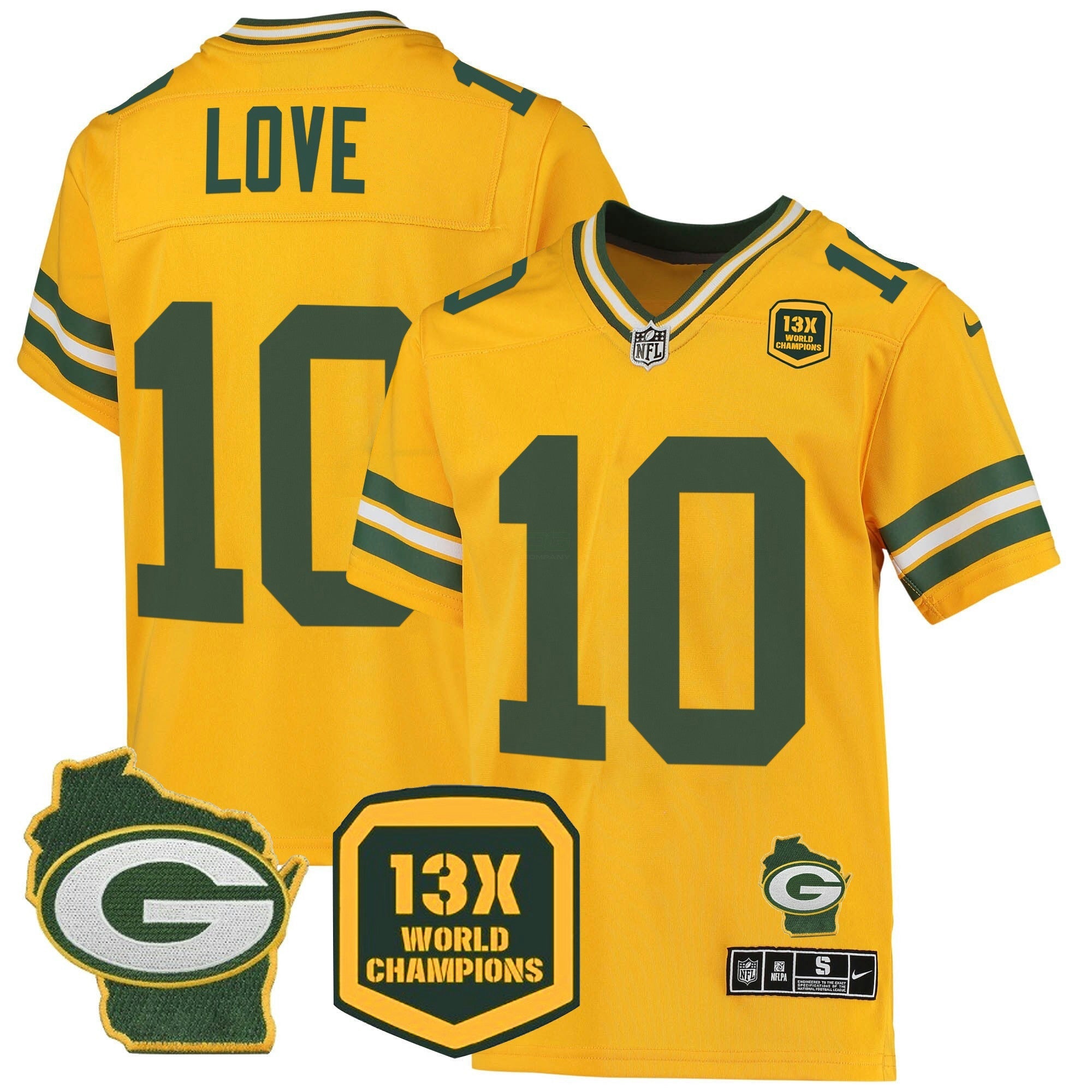 Camisa NFL Men’s 13 Time World Champions & Home Patch Game Jersey