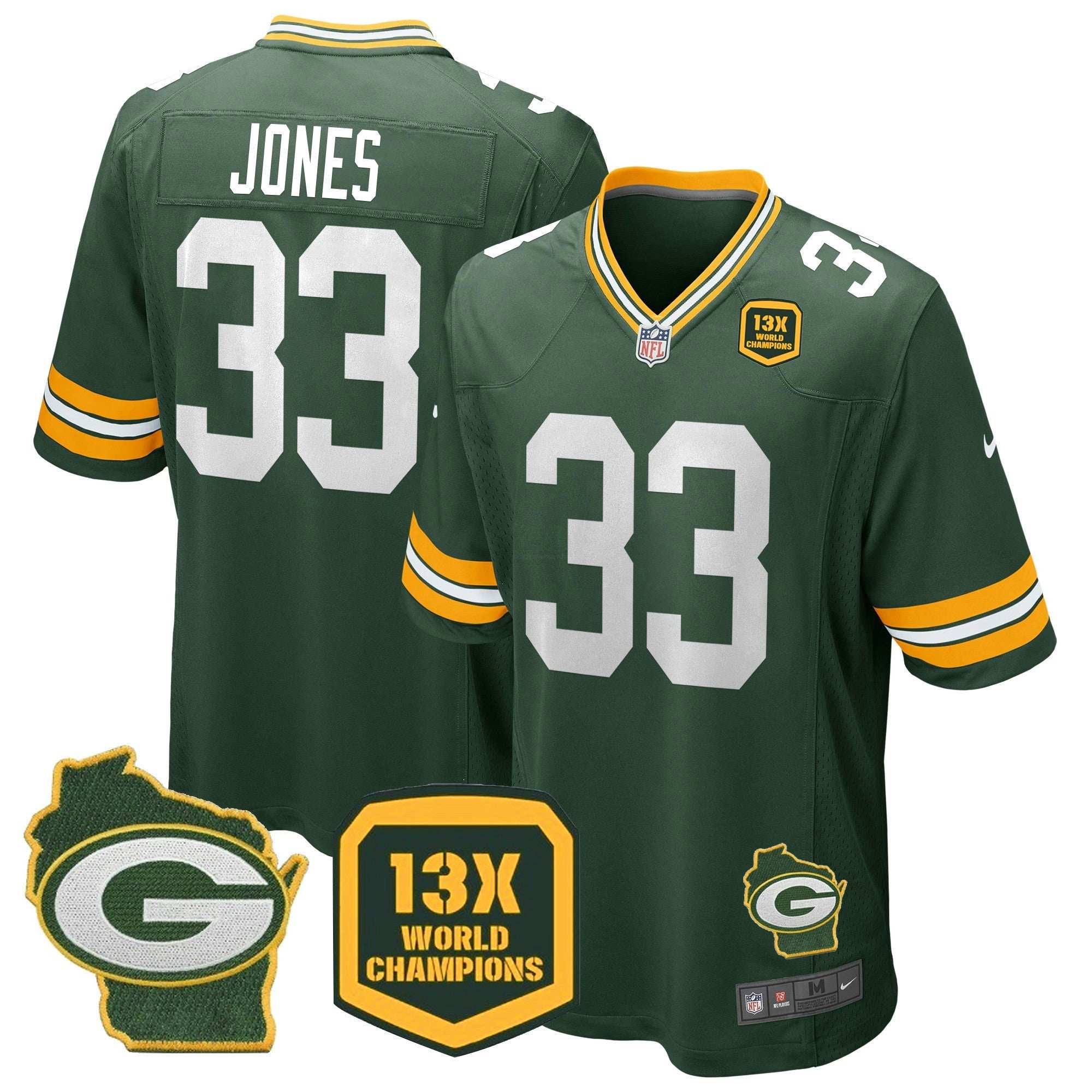 Camisa NFL Men’s 13 Time World Champions & Home Patch Game Jersey