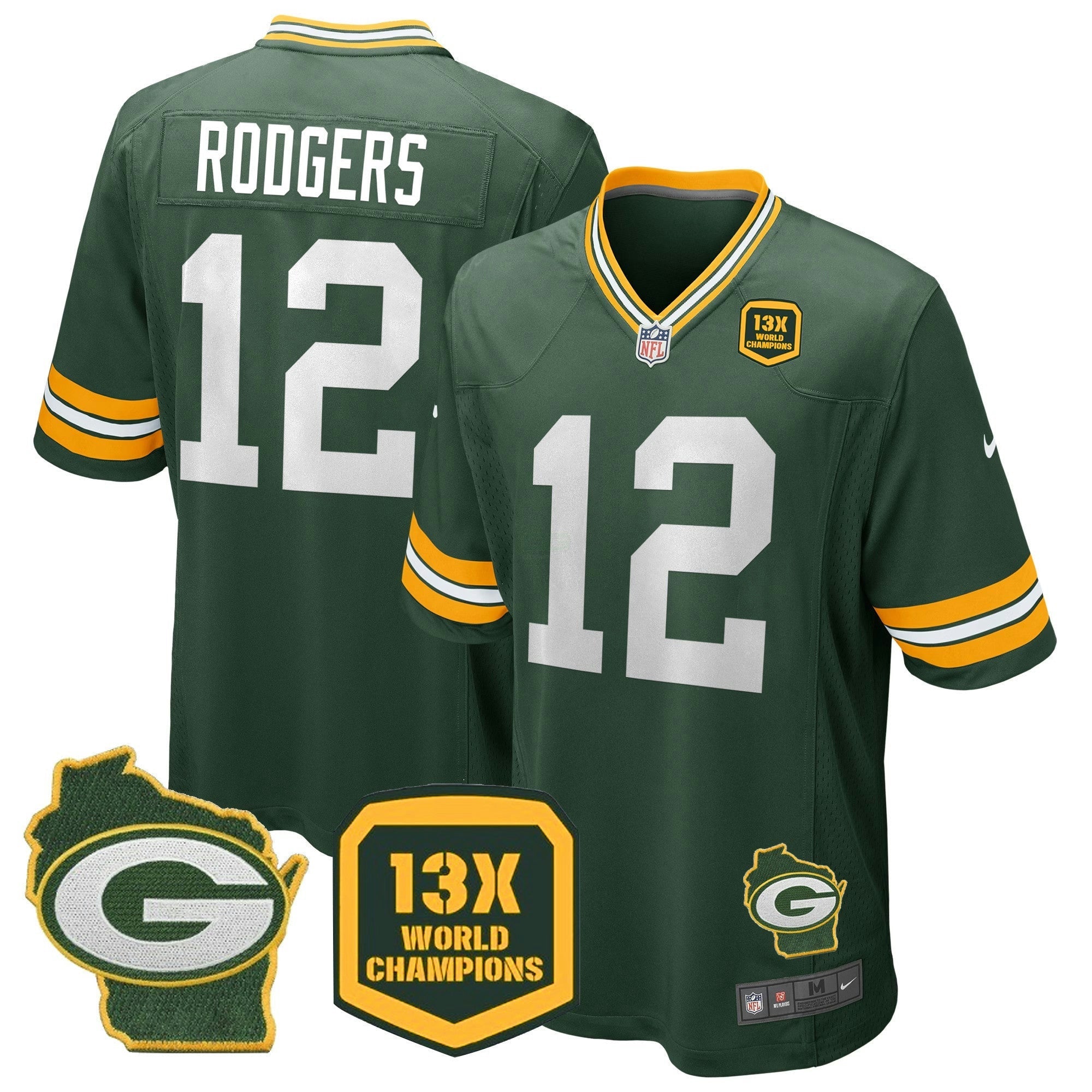 Camisa NFL Men’s 13 Time World Champions & Home Patch Game Jersey