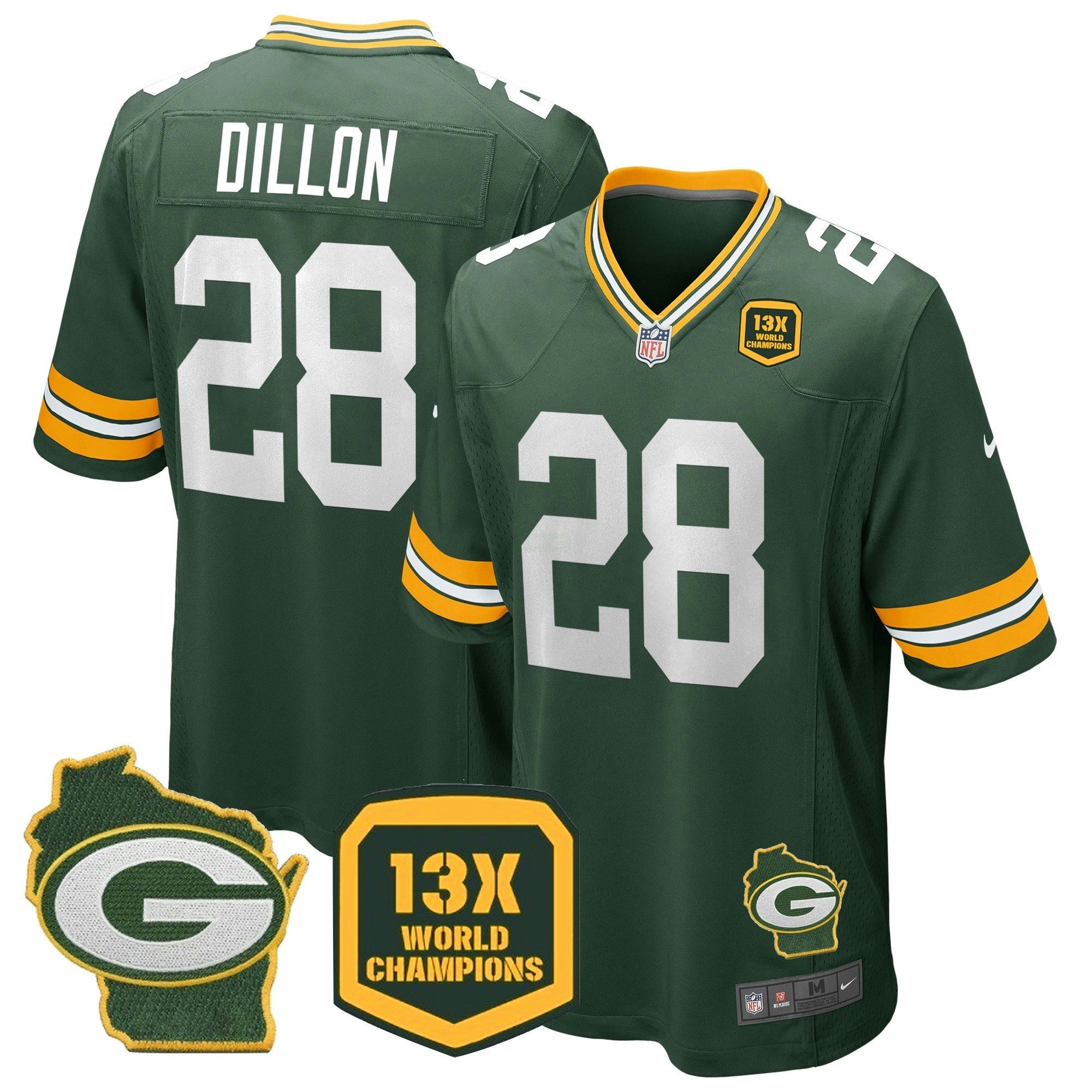Camisa NFL Men’s 13 Time World Champions & Home Patch Game Jersey