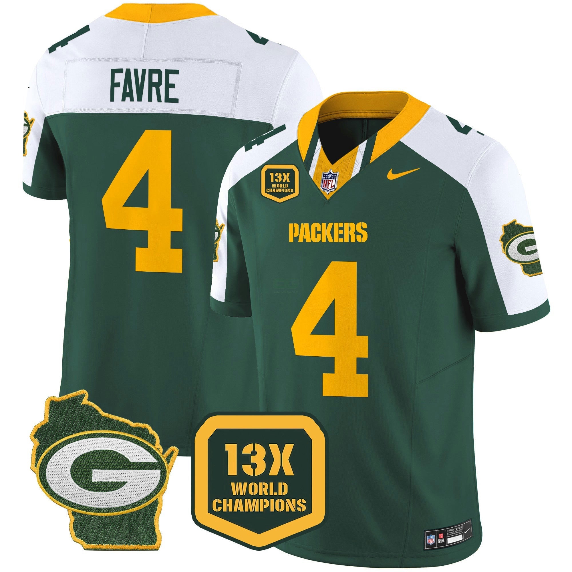 Camisa NFL Men’s 13 Time World Champions & Home Patch Vapor Limited Jersey