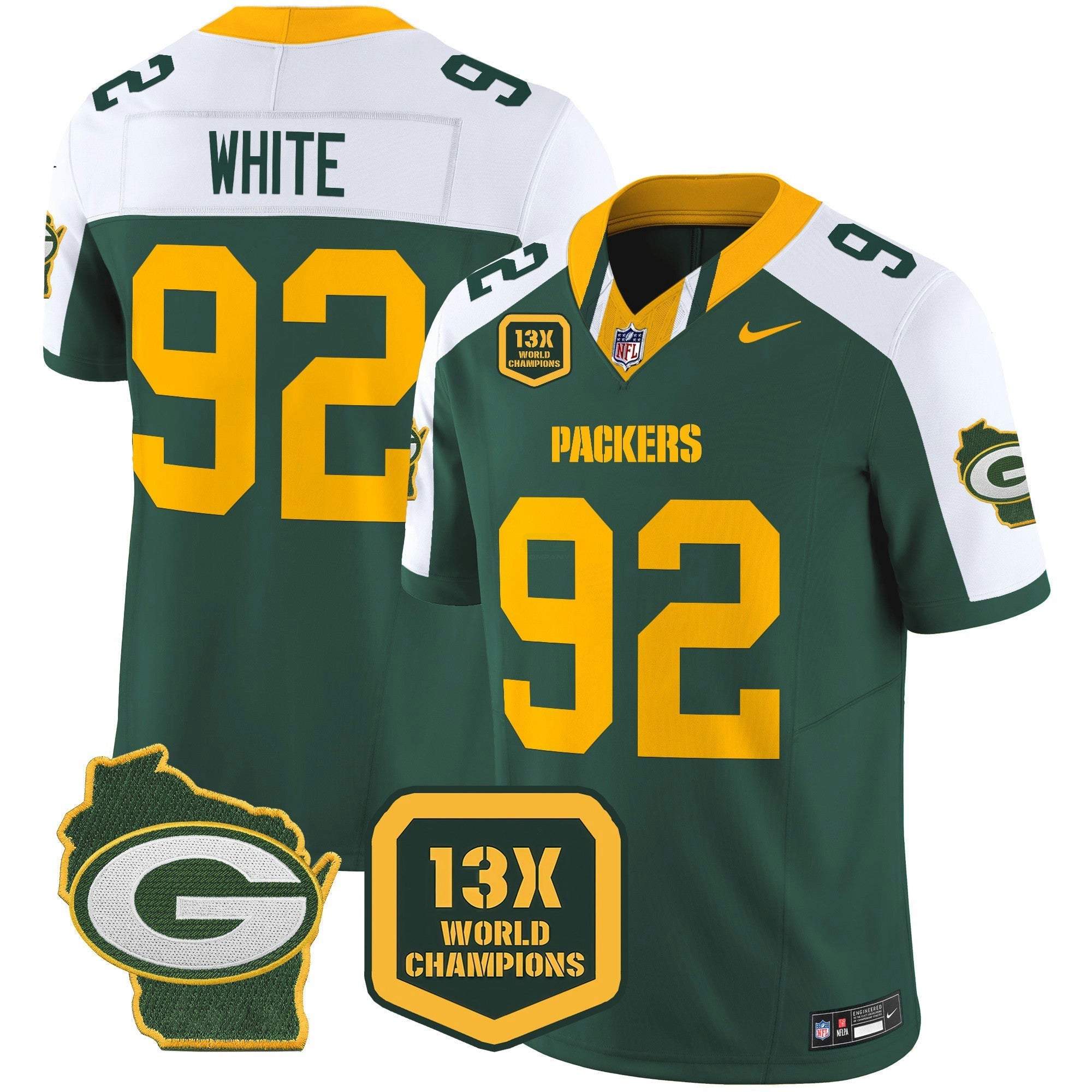 Camisa NFL Men’s 13 Time World Champions & Home Patch Vapor Limited Jersey