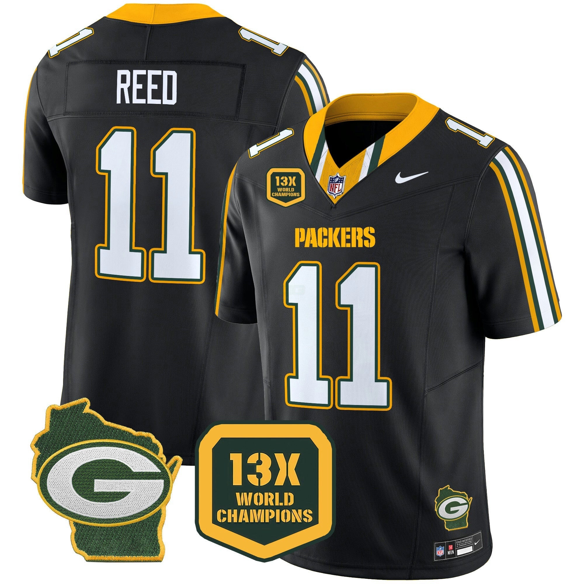 Camisa NFL Men’s 13 Time World Champions & Home Patch Vapor Limited Jersey