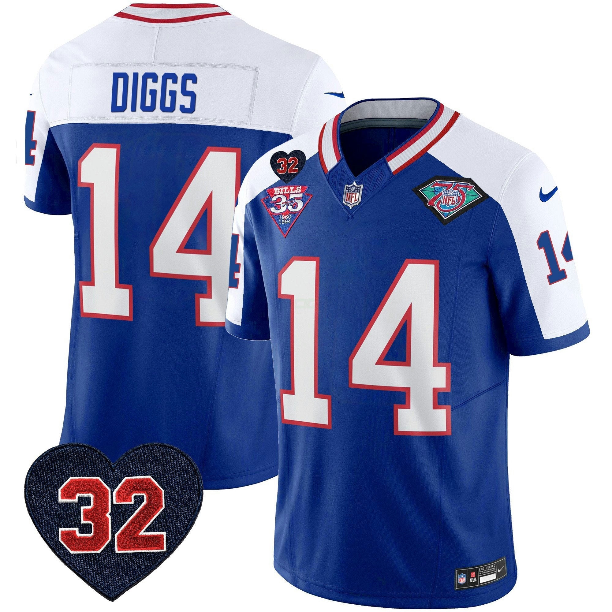 Camisa NFL Men’s 1994 Throwback O.J. Simpson Patch Vapor Limited Jersey