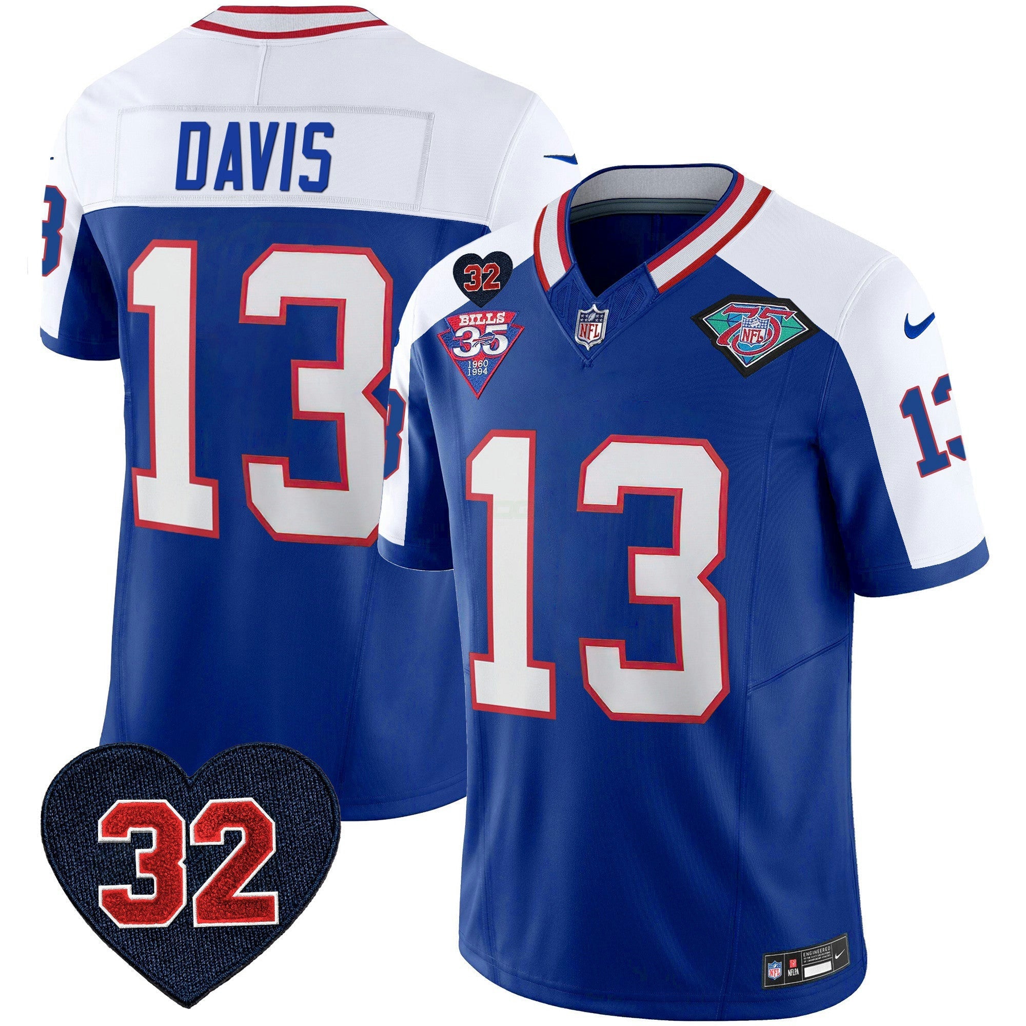 Camisa NFL Men’s 1994 Throwback O.J. Simpson Patch Vapor Limited Jersey