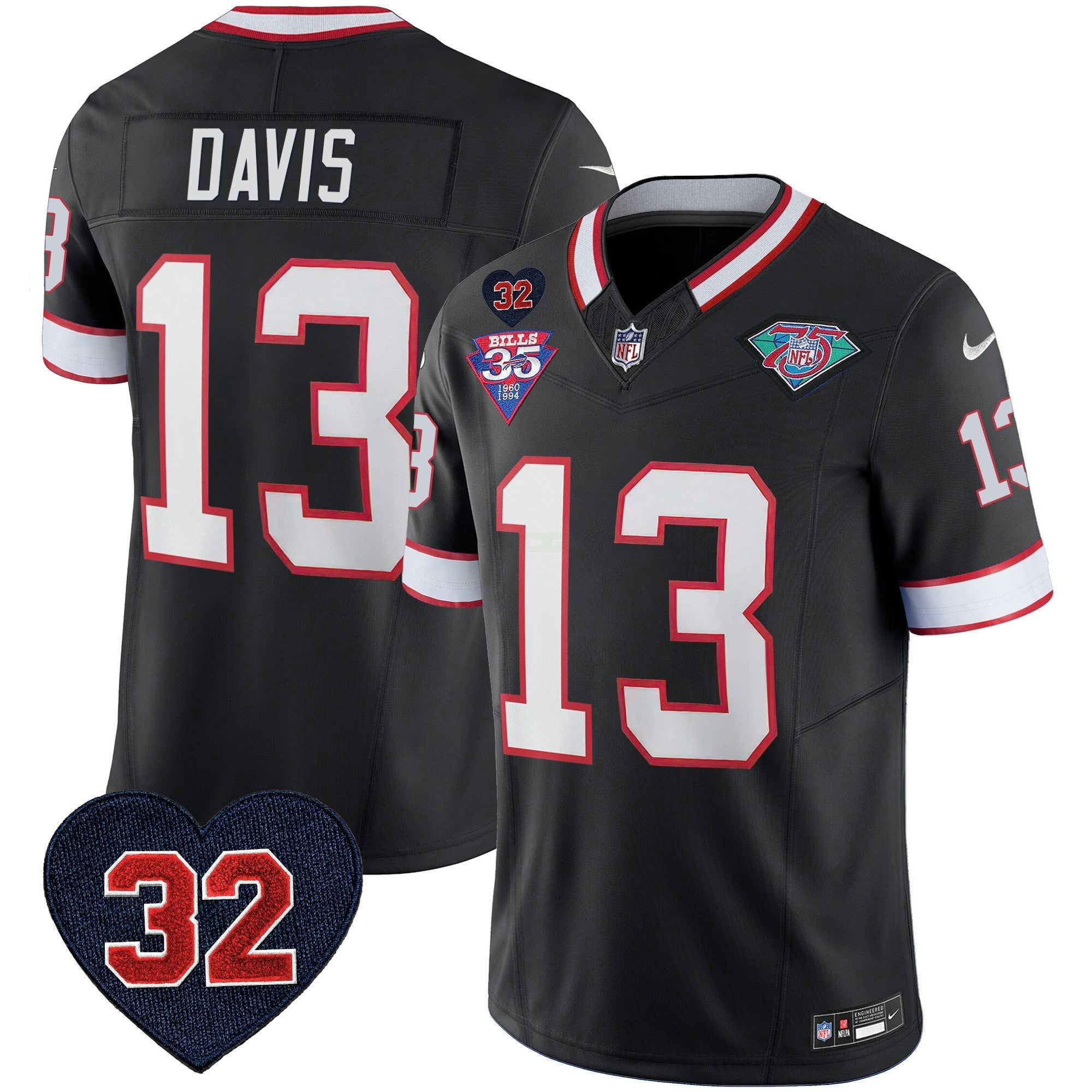 Camisa NFL Men’s 1994 Throwback O.J. Simpson Patch Vapor Limited Jersey