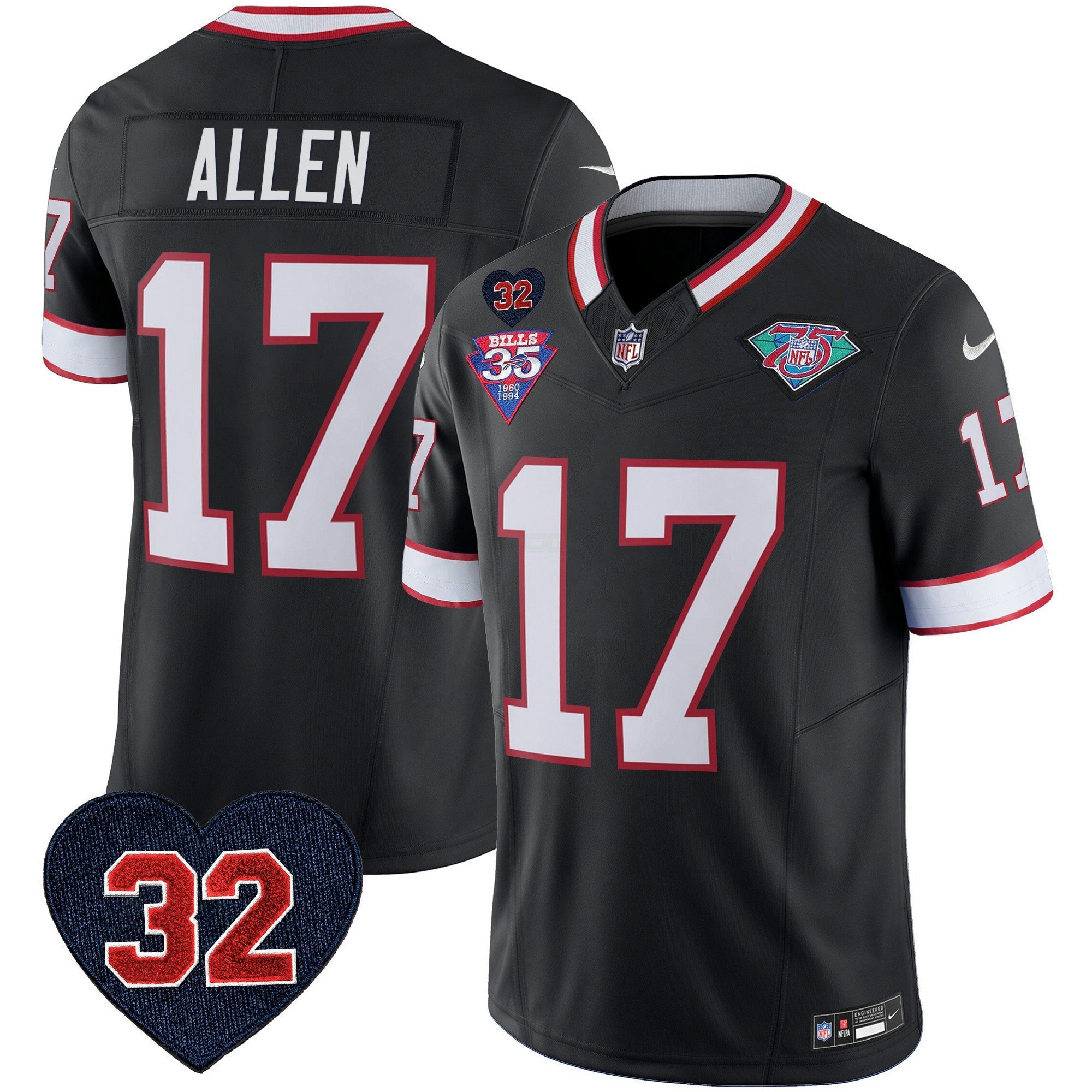 Camisa NFL Men’s 1994 Throwback O.J. Simpson Patch Vapor Limited Jersey
