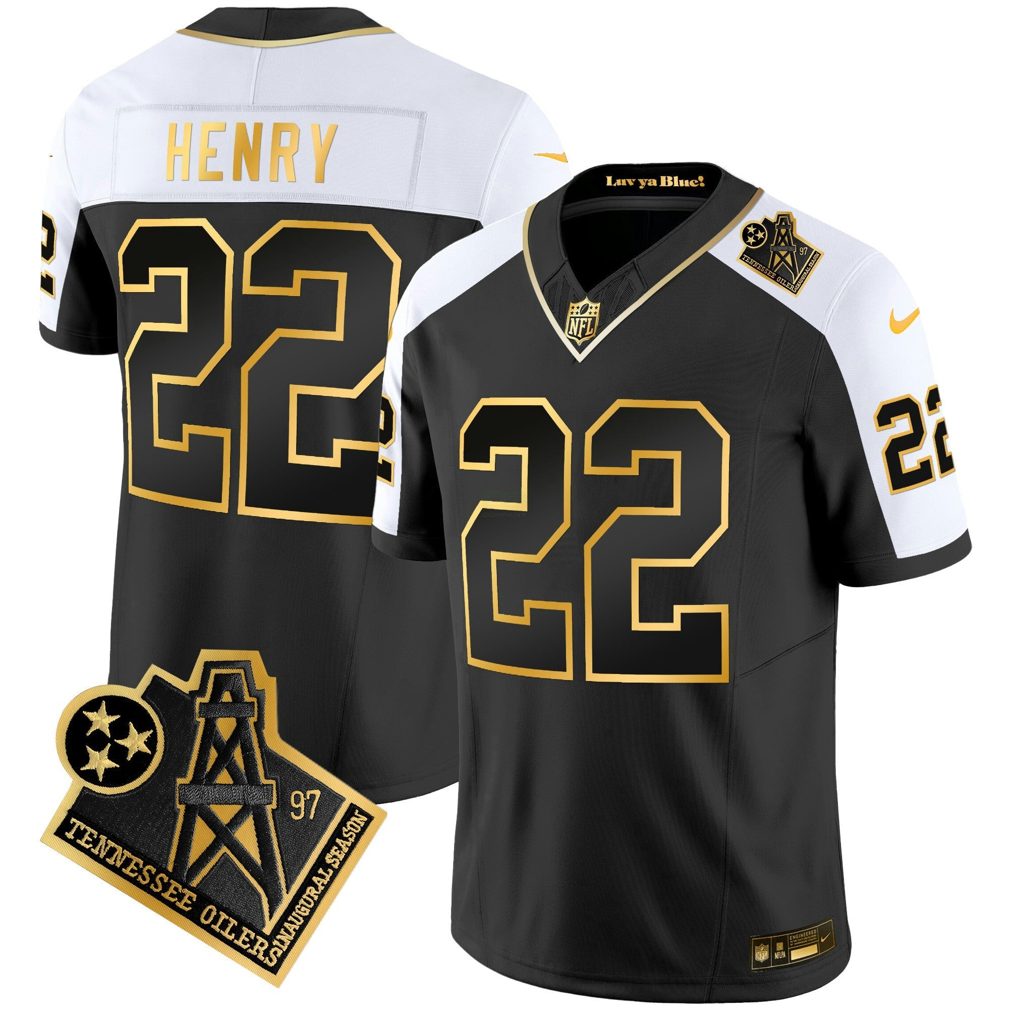 Camisa NFL Men’s 1997 Throwback Dourada Vapor Jersey
