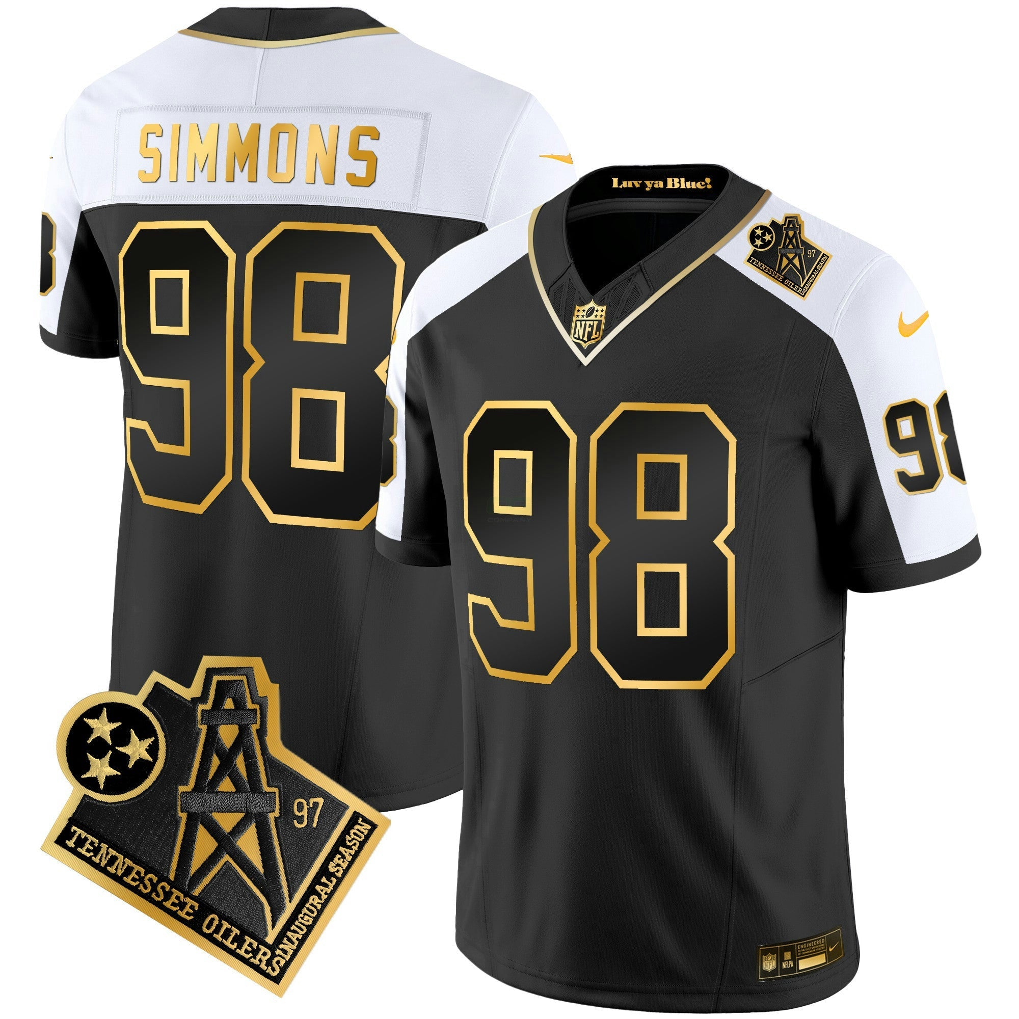 Camisa NFL Men’s 1997 Throwback Dourada Vapor Jersey