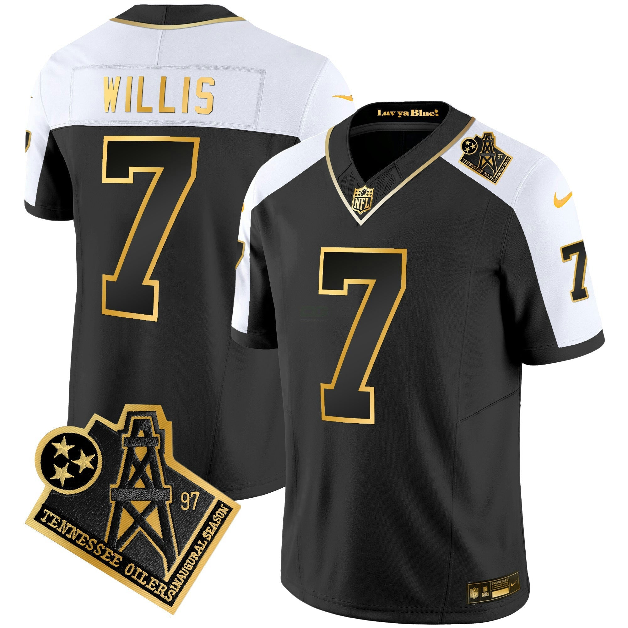 Camisa NFL Men’s 1997 Throwback Dourada Vapor Jersey
