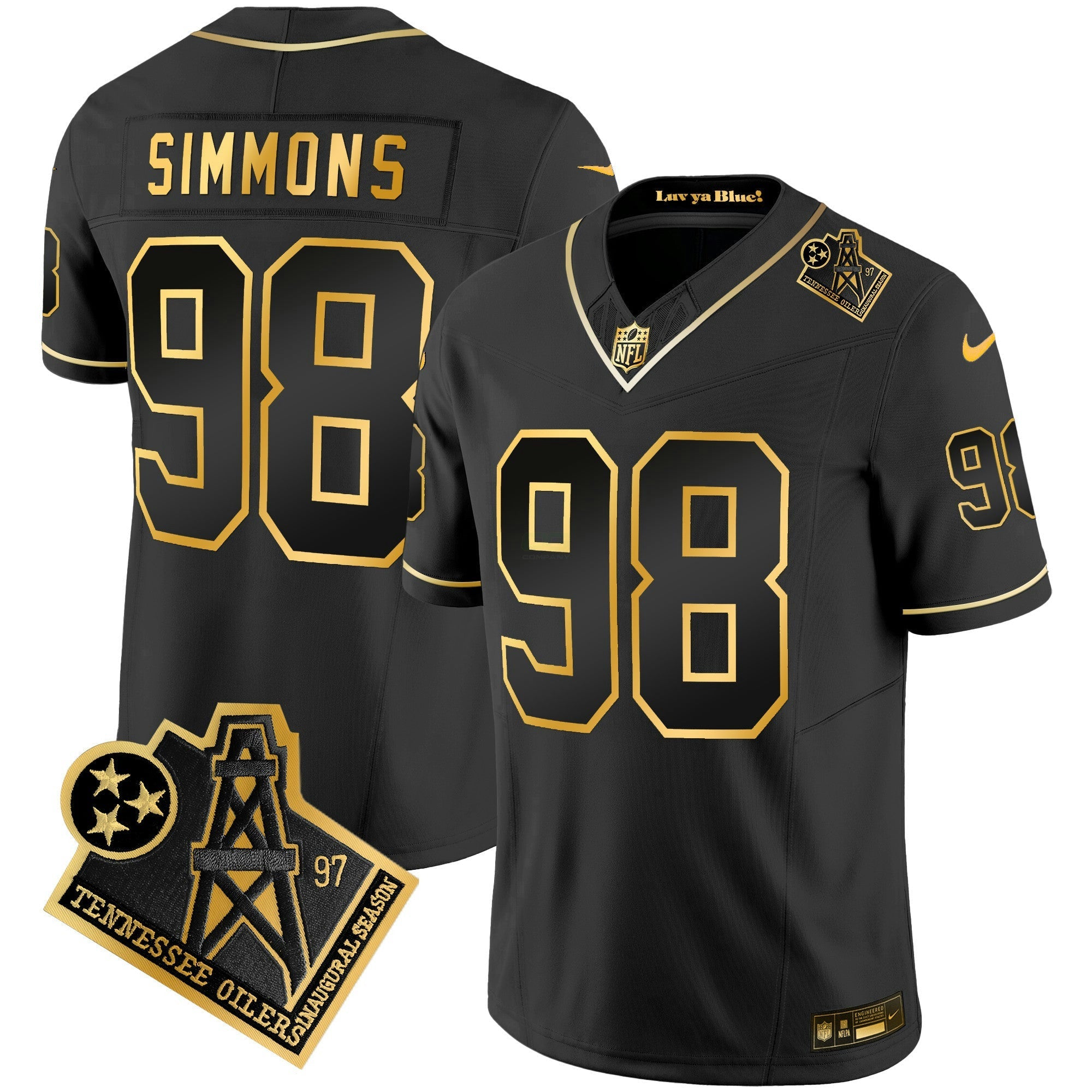 Camisa NFL Men’s 1997 Throwback Dourada Vapor Jersey