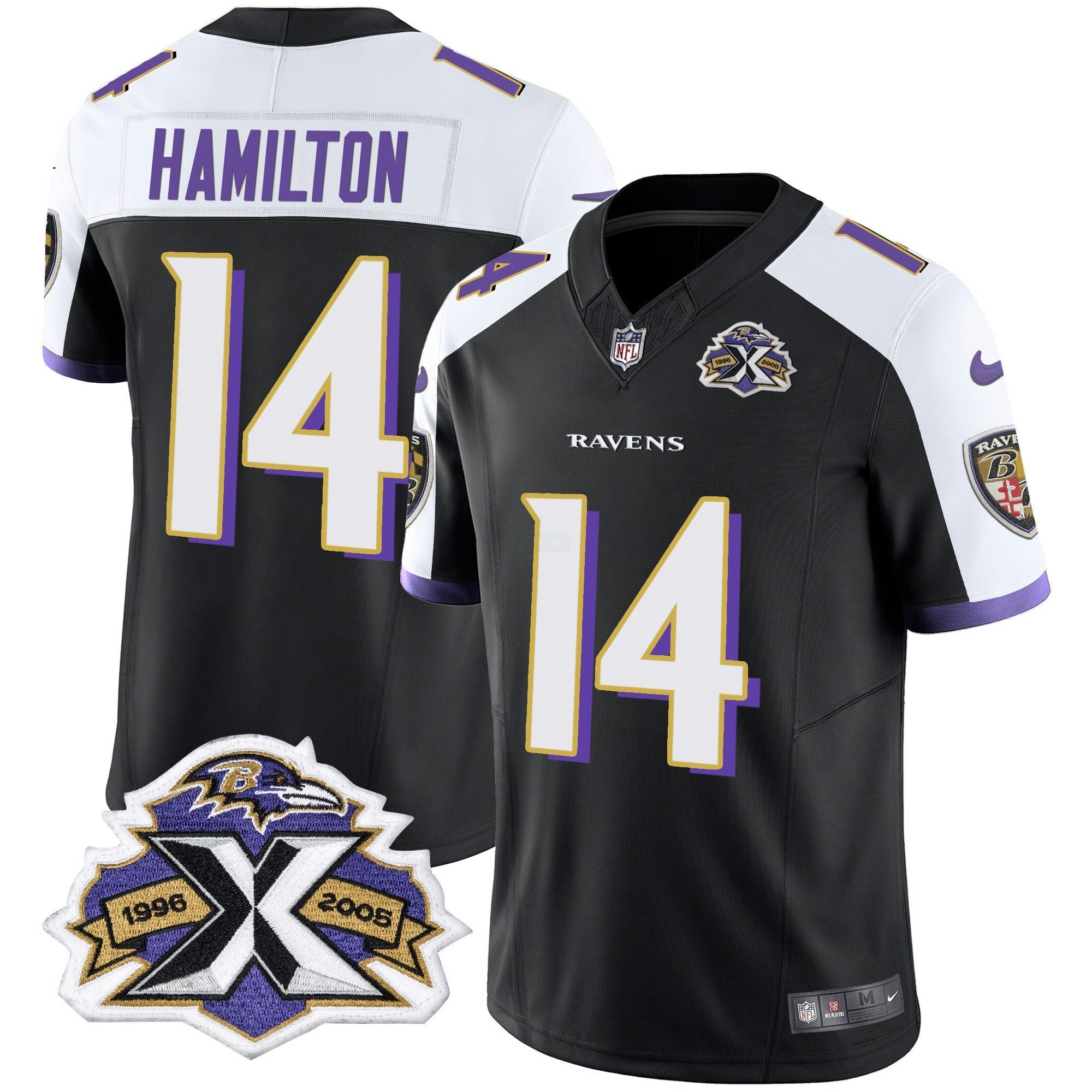 Camisa NFL Men’s 2005 Throwback Preta Vapor Limited Jersey