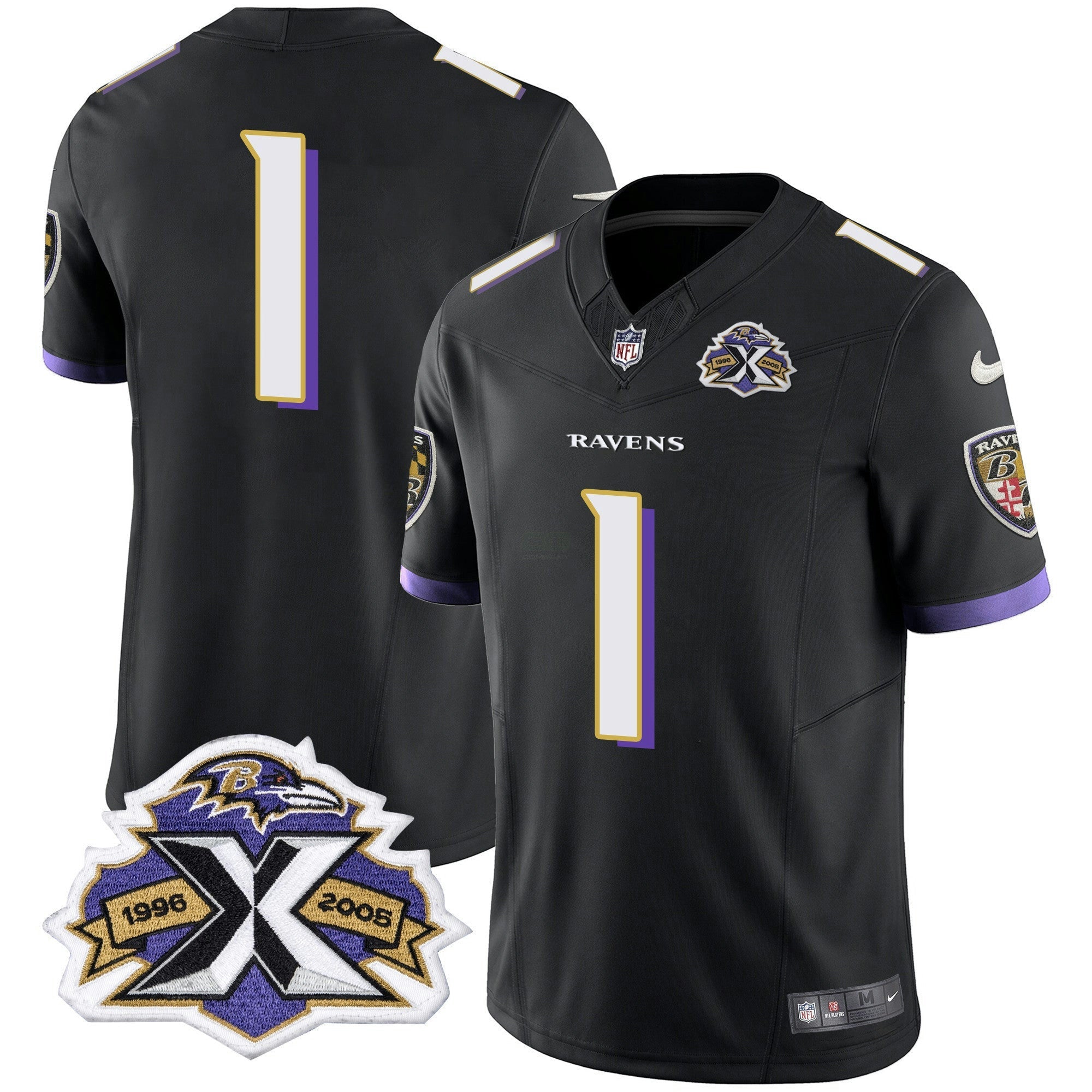 Camisa NFL Men’s 2005 Throwback Preta Vapor Limited Jersey