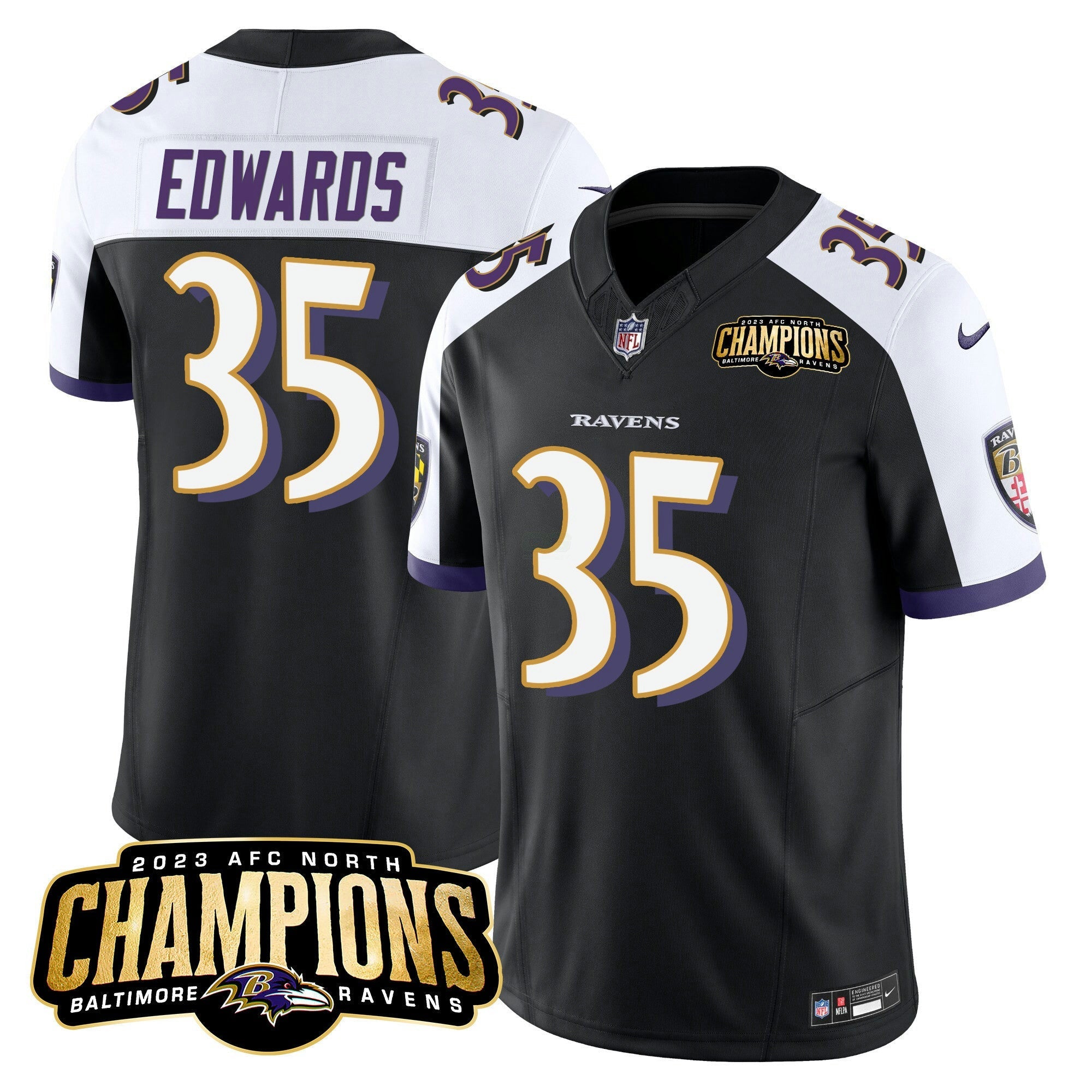 Camisa NFL Men’s 2023 AFC North Champions Patch Vapor Limited Jersey