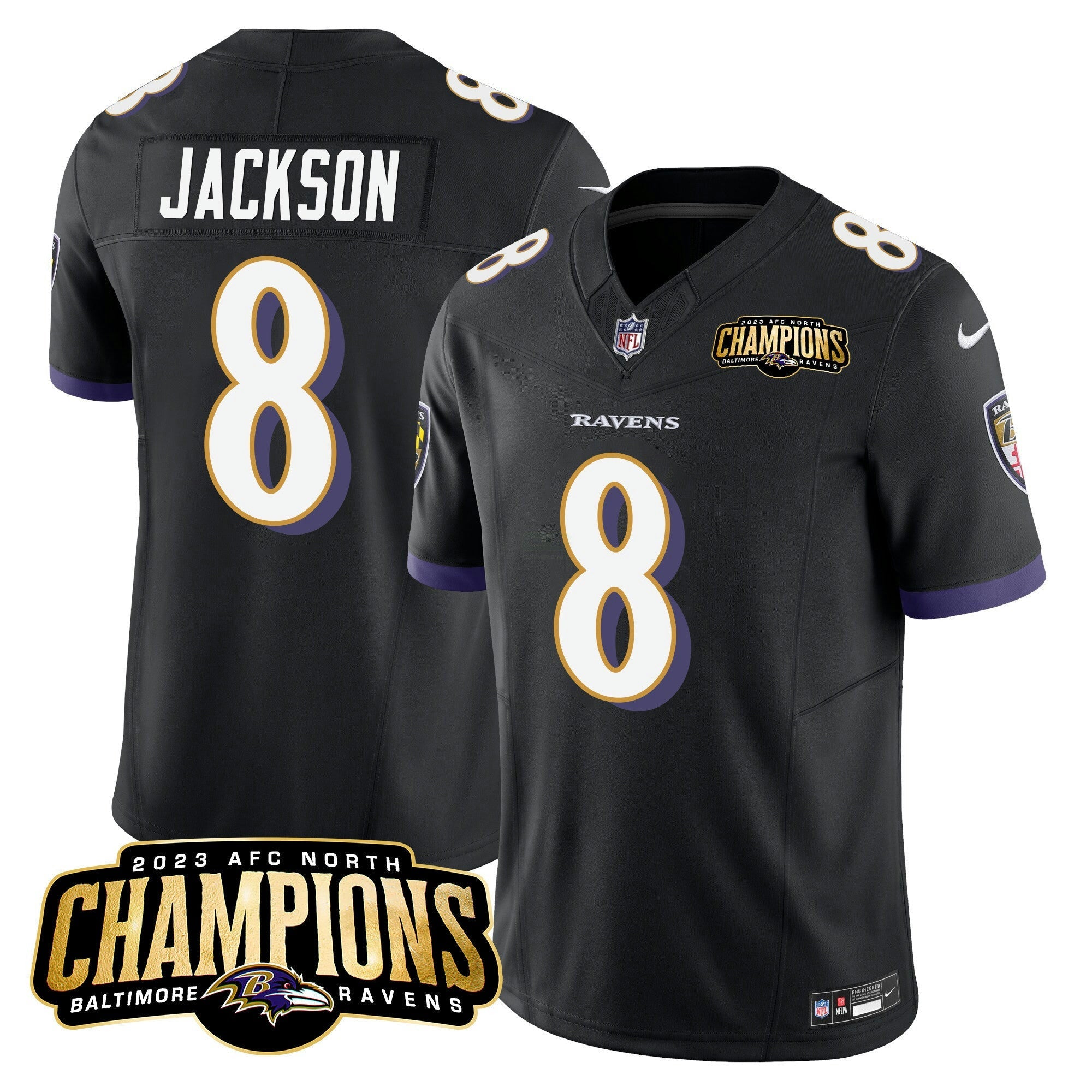 Camisa NFL Men’s 2023 AFC North Champions Patch Vapor Limited Jersey