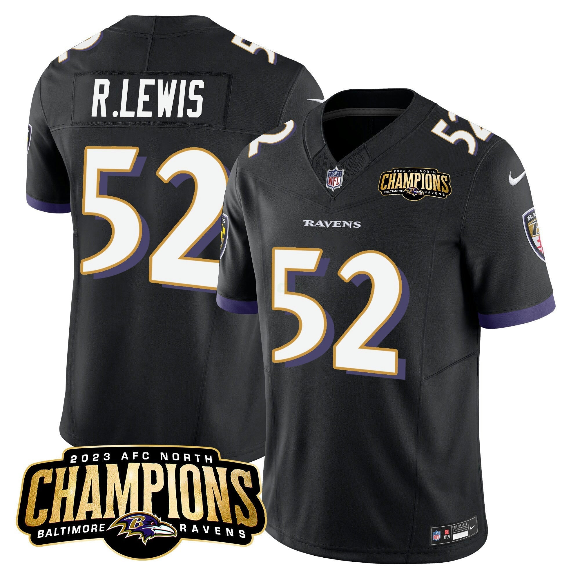 Camisa NFL Men’s 2023 AFC North Champions Patch Vapor Limited Jersey