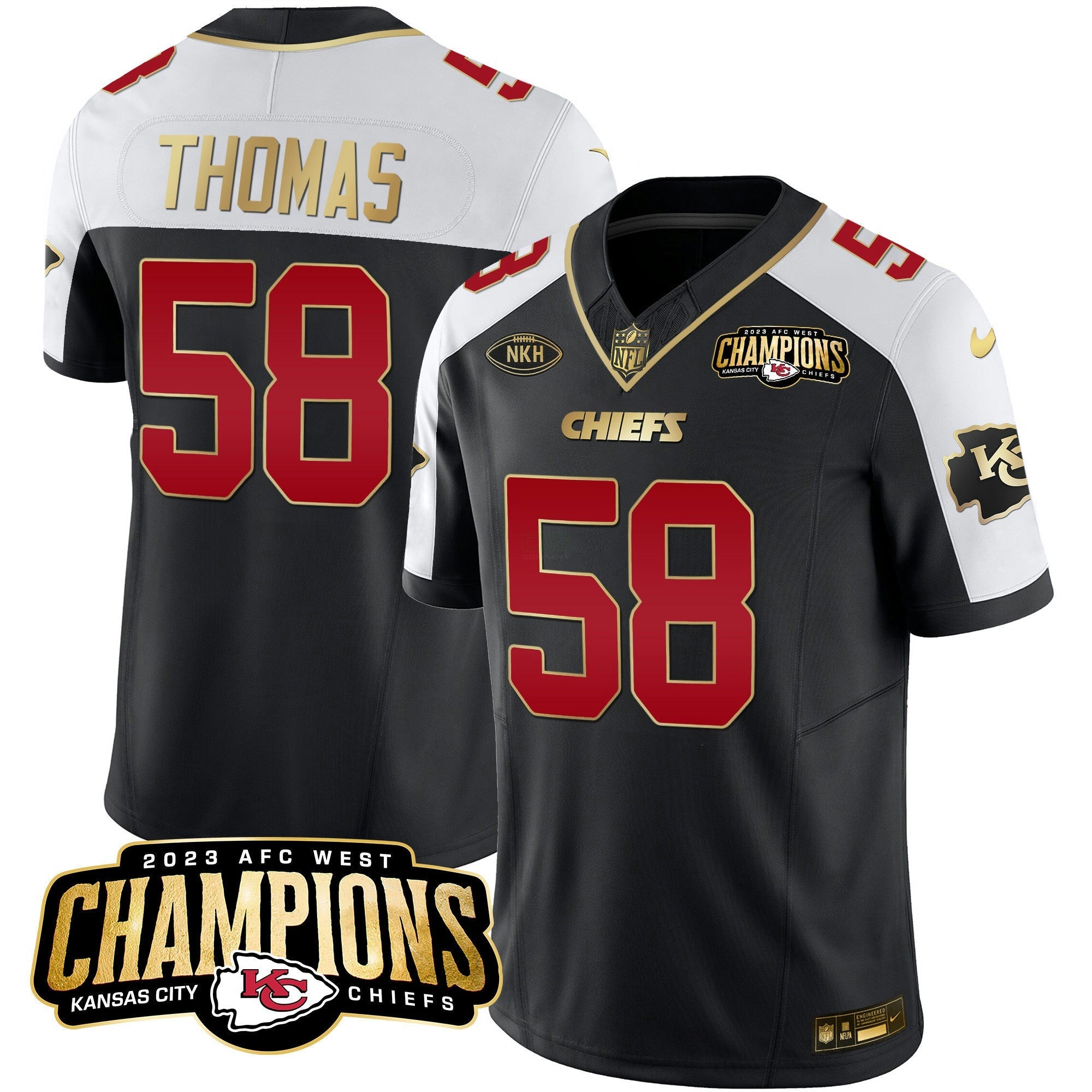 Camisa NFL Men’s 2023 AFC West Champions Patch Vapor Limited Jersey