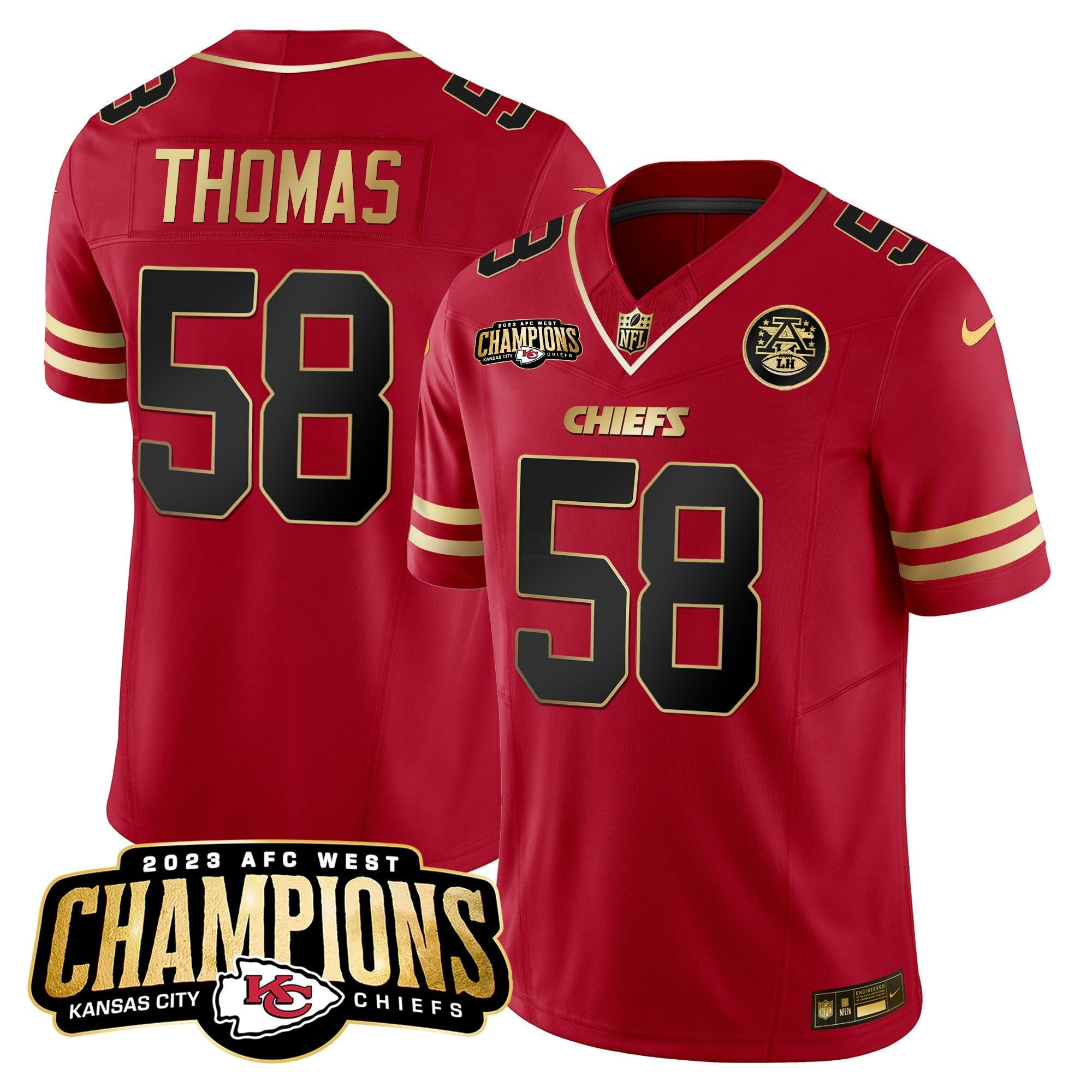 Camisa NFL Men’s 2023 AFC West Champions Patch Vapor Limited Jersey V2