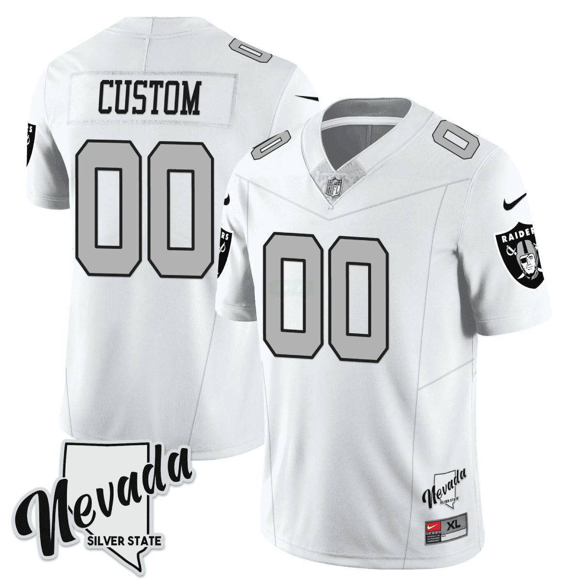 Camisa NFL Men’s 2023 Nevada Silver State Patch Vapor Jersey