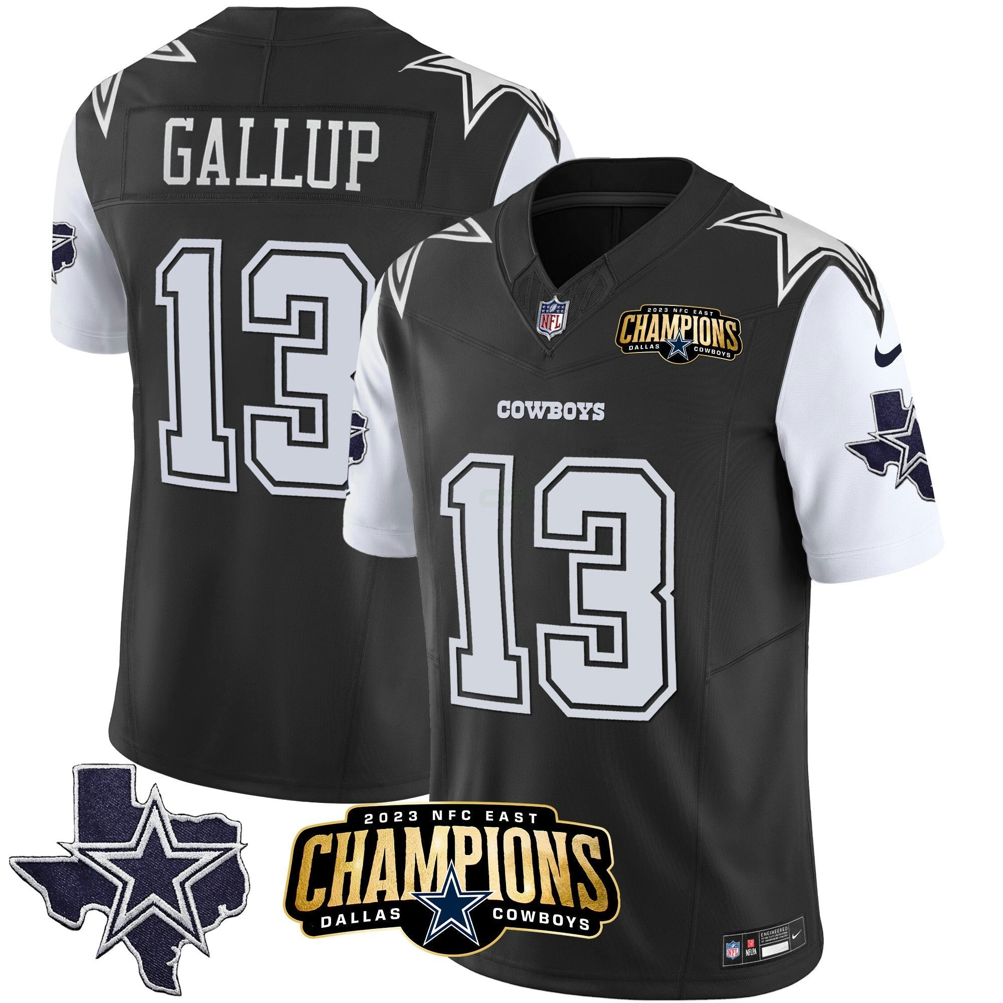 Camisa NFL Men’s 2023 NFC East Champions Patch Vapor Jersey