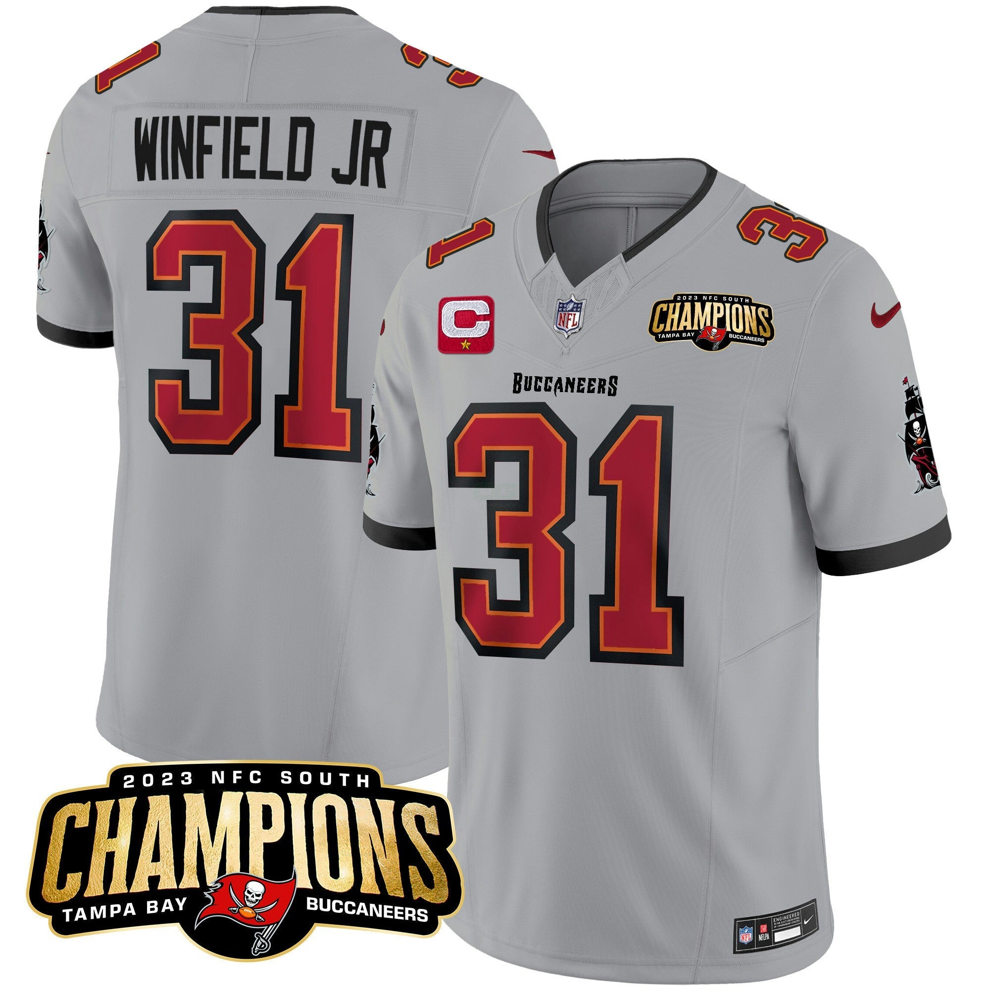 Camisa NFL Men’s 2023 NFC South Champions Patch Vapor Jersey