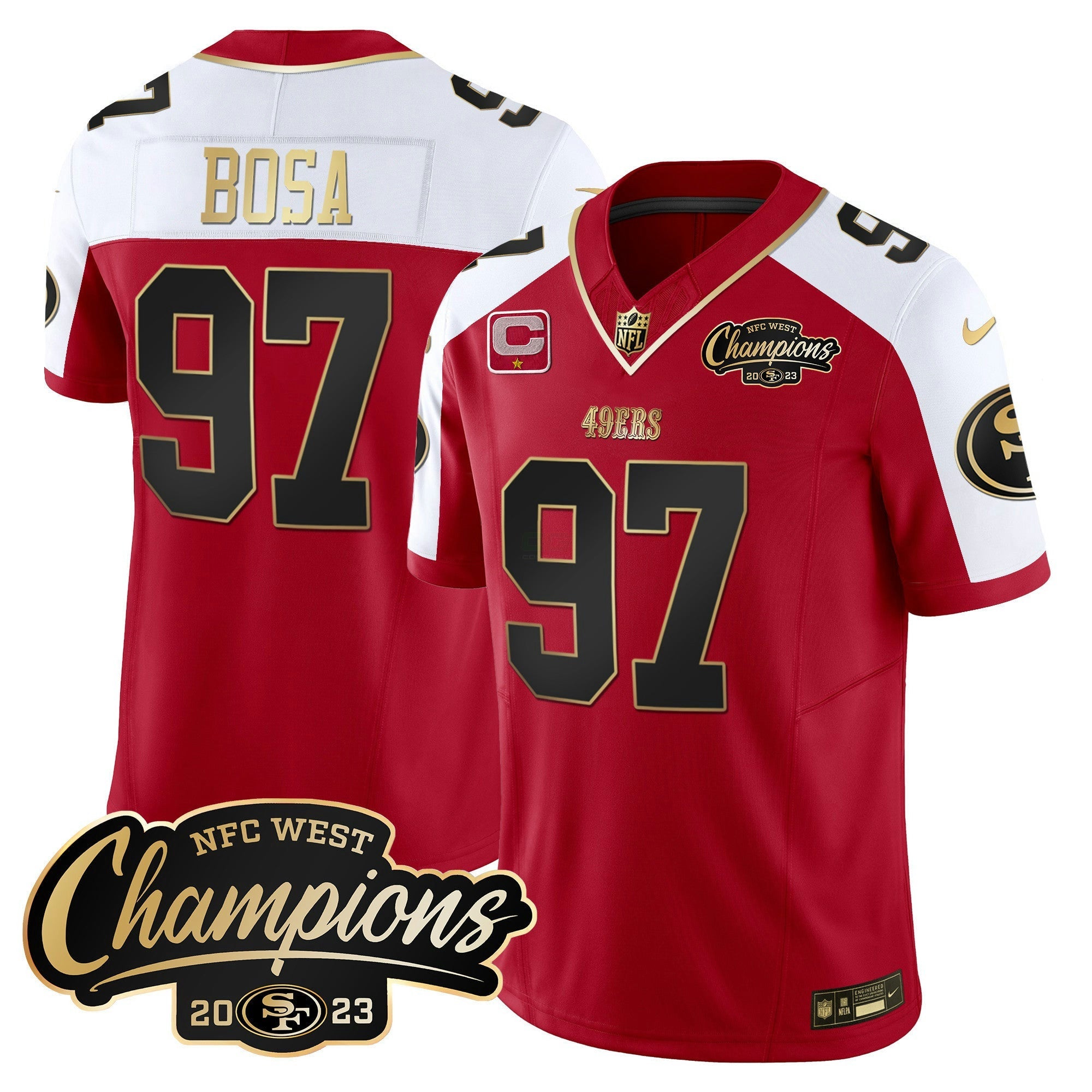 Camisa NFL Men’s 2023 NFC West Champions Patch Vapor Jersey