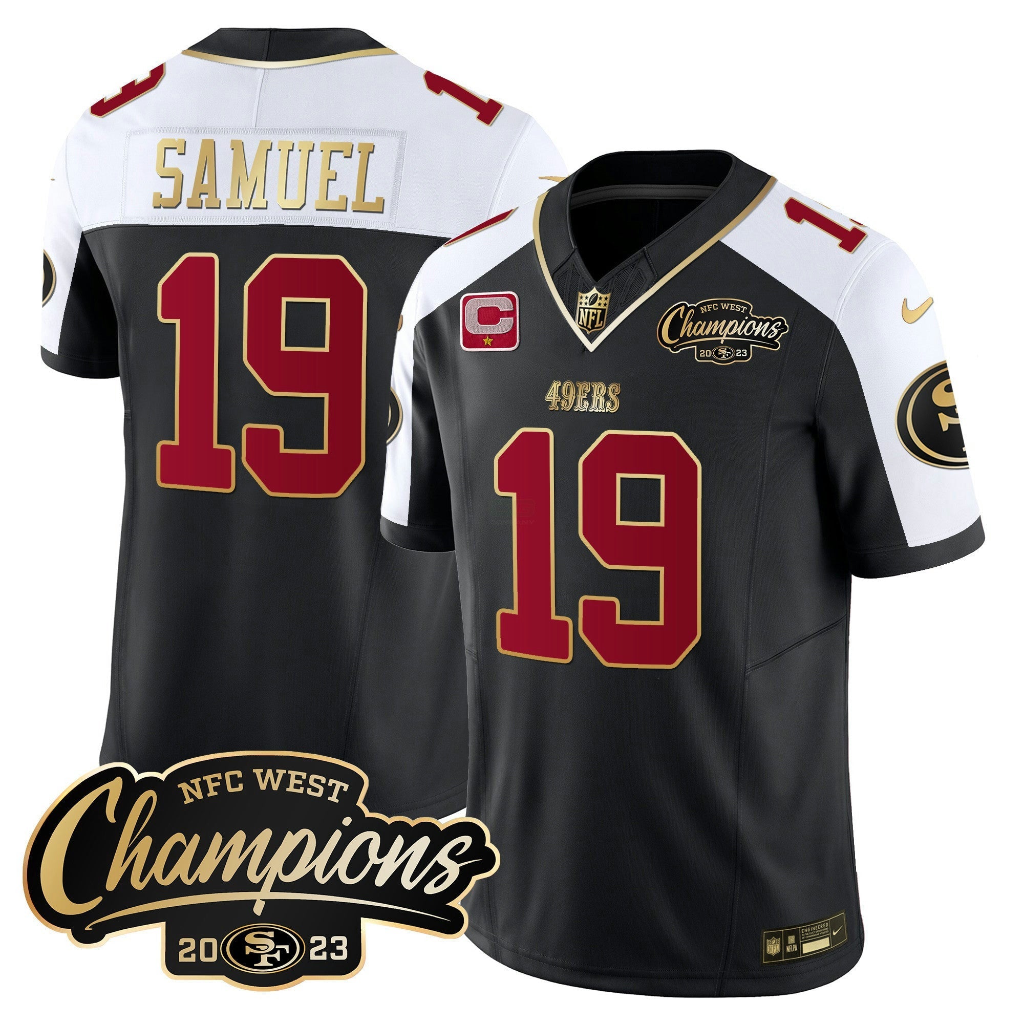 Camisa NFL Men’s 2023 NFC West Champions Patch Vapor Jersey
