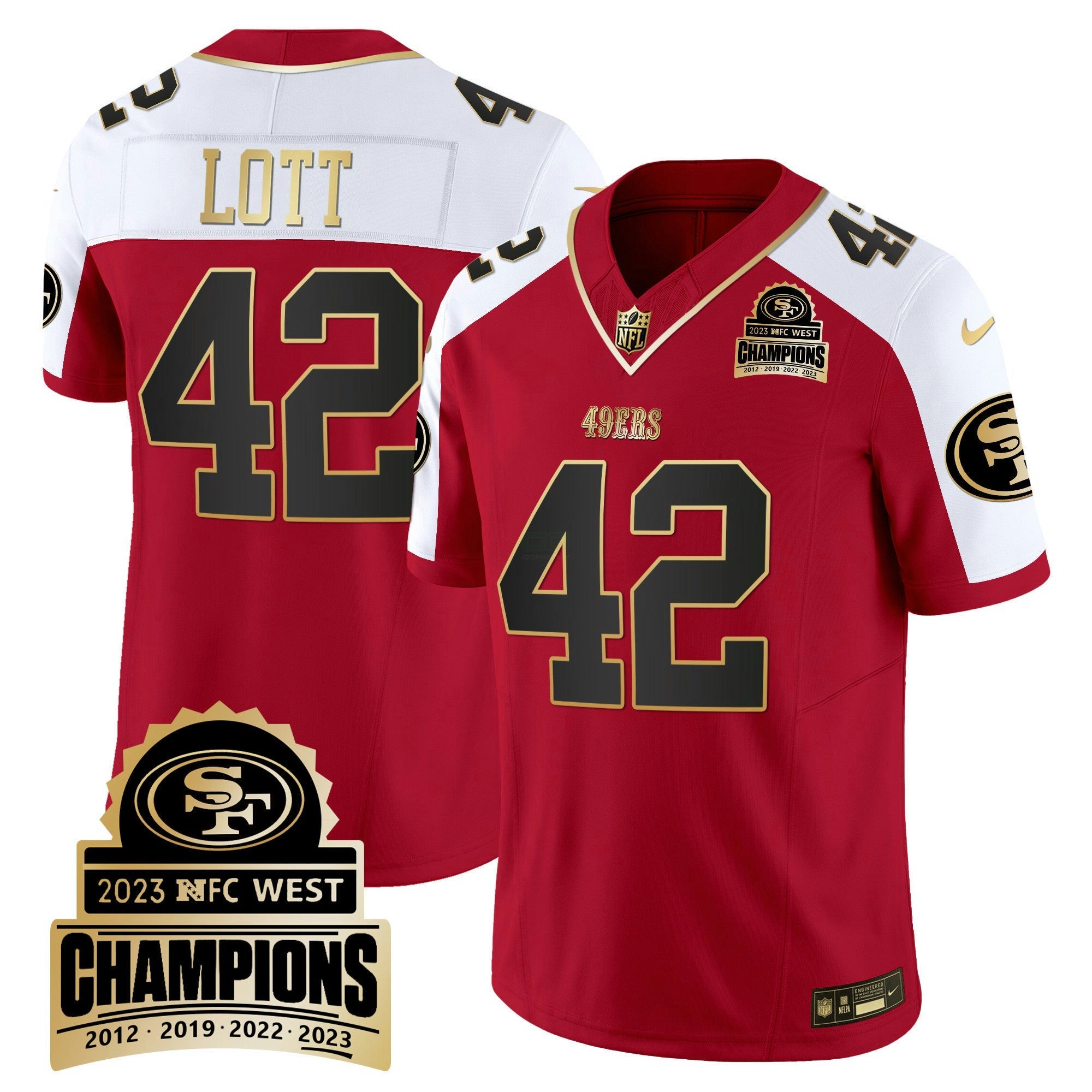 Camisa NFL Men’s 2023 NFC West Champions Patch Vapor Jersey V4