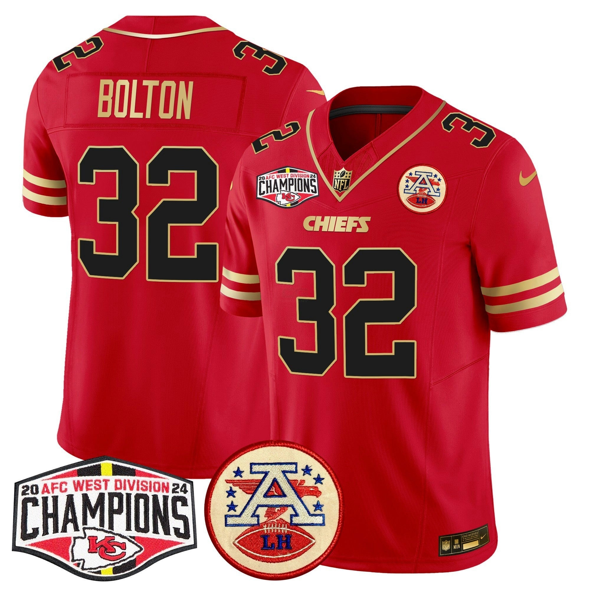 Camisa NFL Men’s 2024 AFC West Division Champions Patch Vapor Limited Jersey