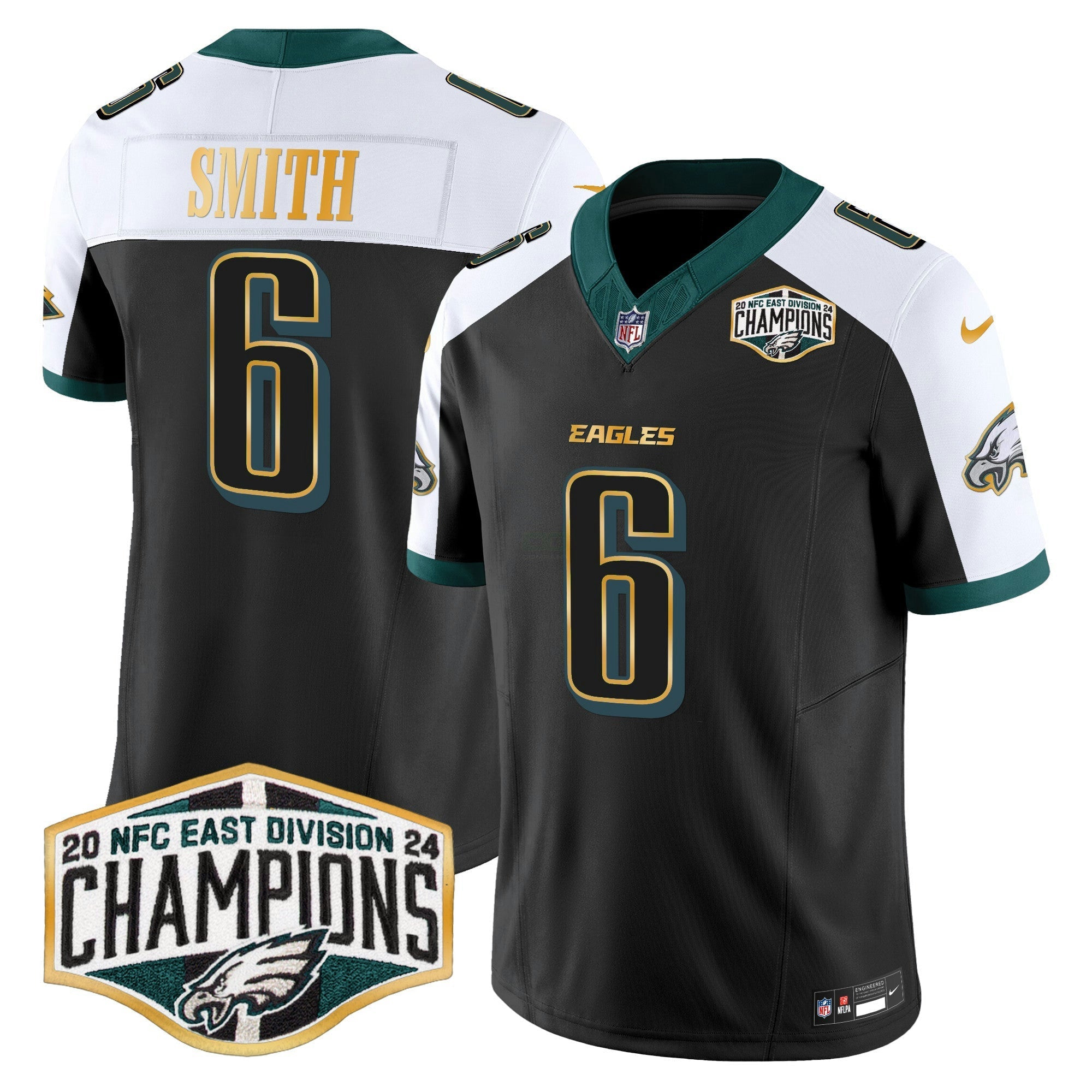 Camisa NFL Men’s 2024 NFC East Division Champions Dourada Trim Vapor Limited Jersey
