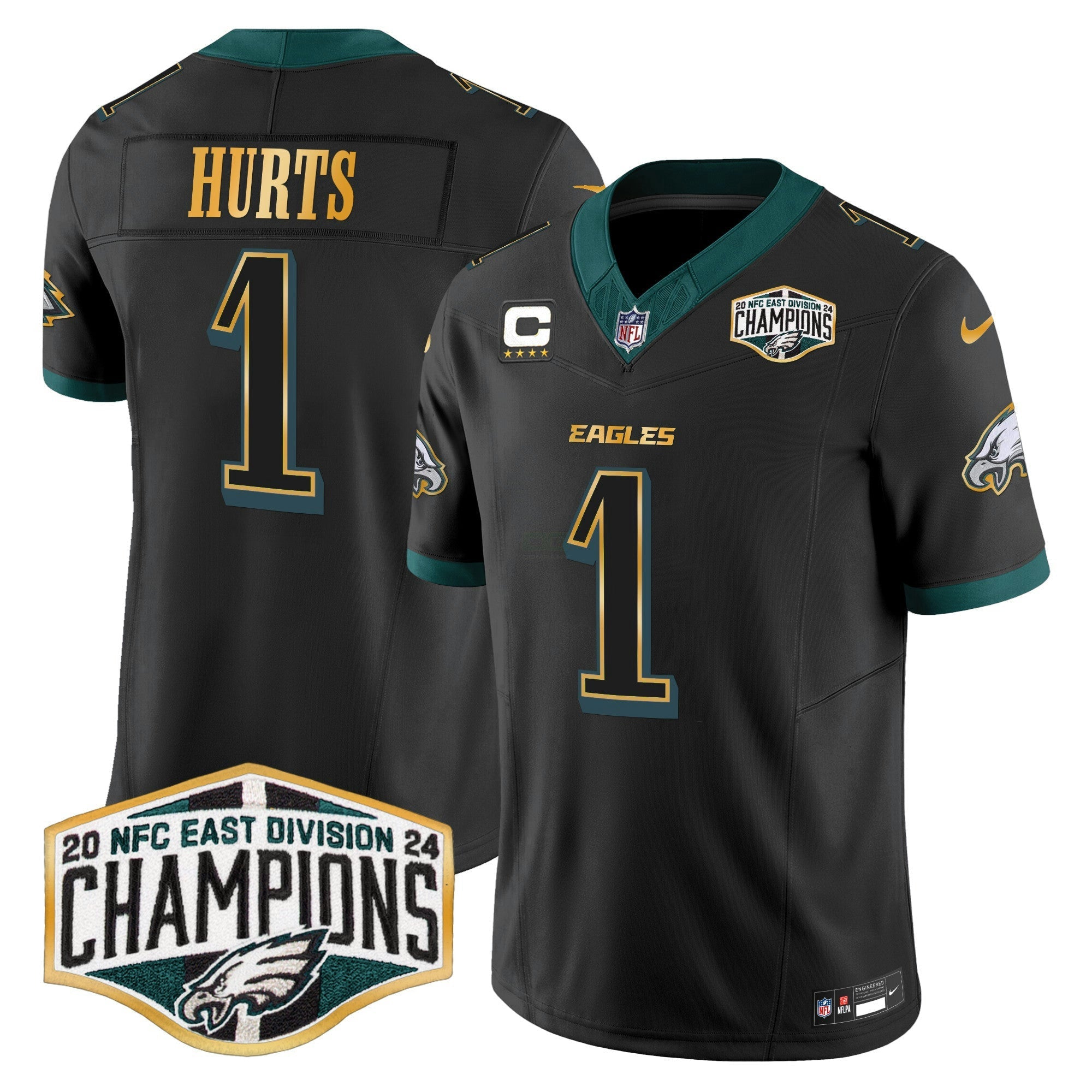 Camisa NFL Men’s 2024 NFC East Division Champions Dourada Trim Vapor Limited Jersey