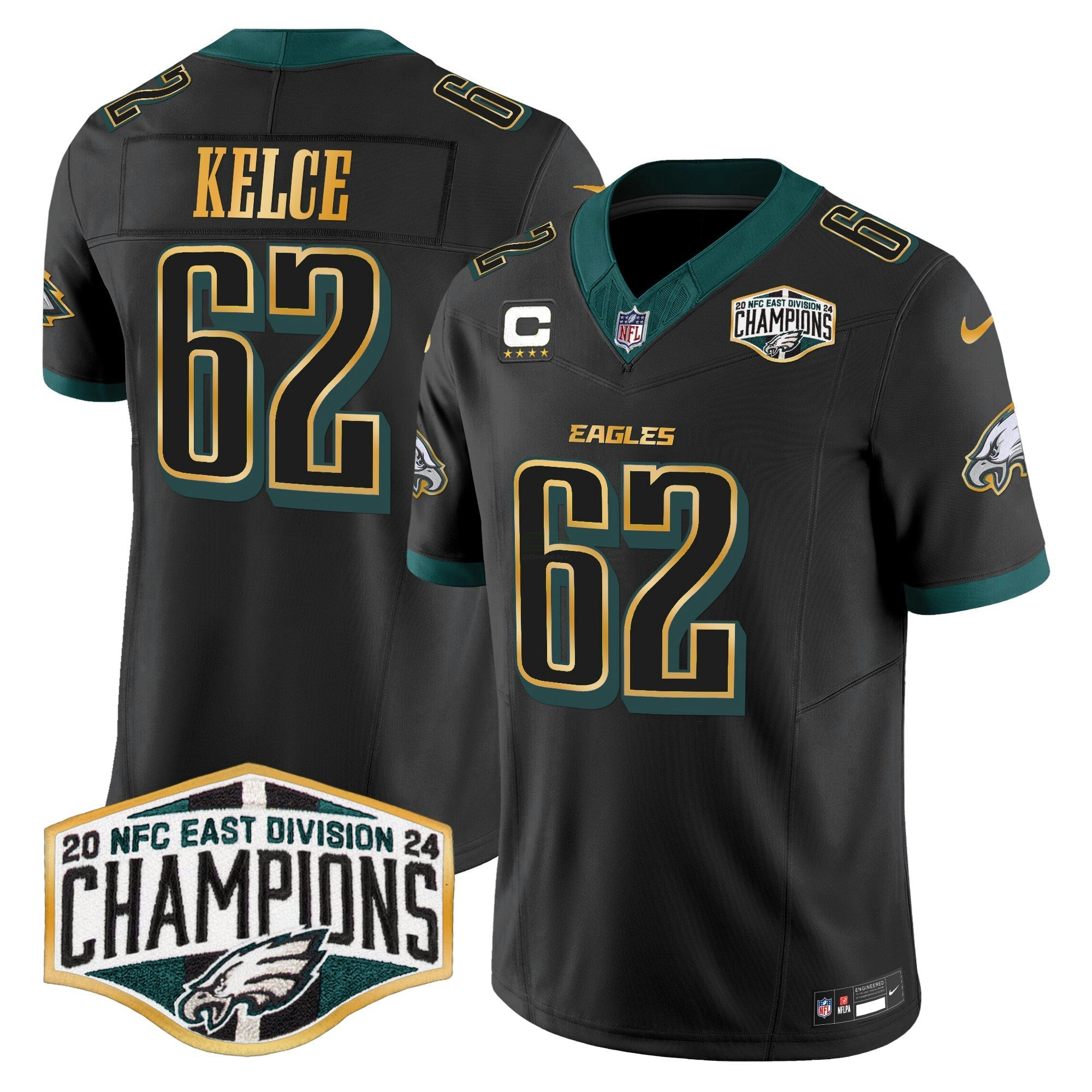 Camisa NFL Men’s 2024 NFC East Division Champions Dourada Trim Vapor Limited Jersey