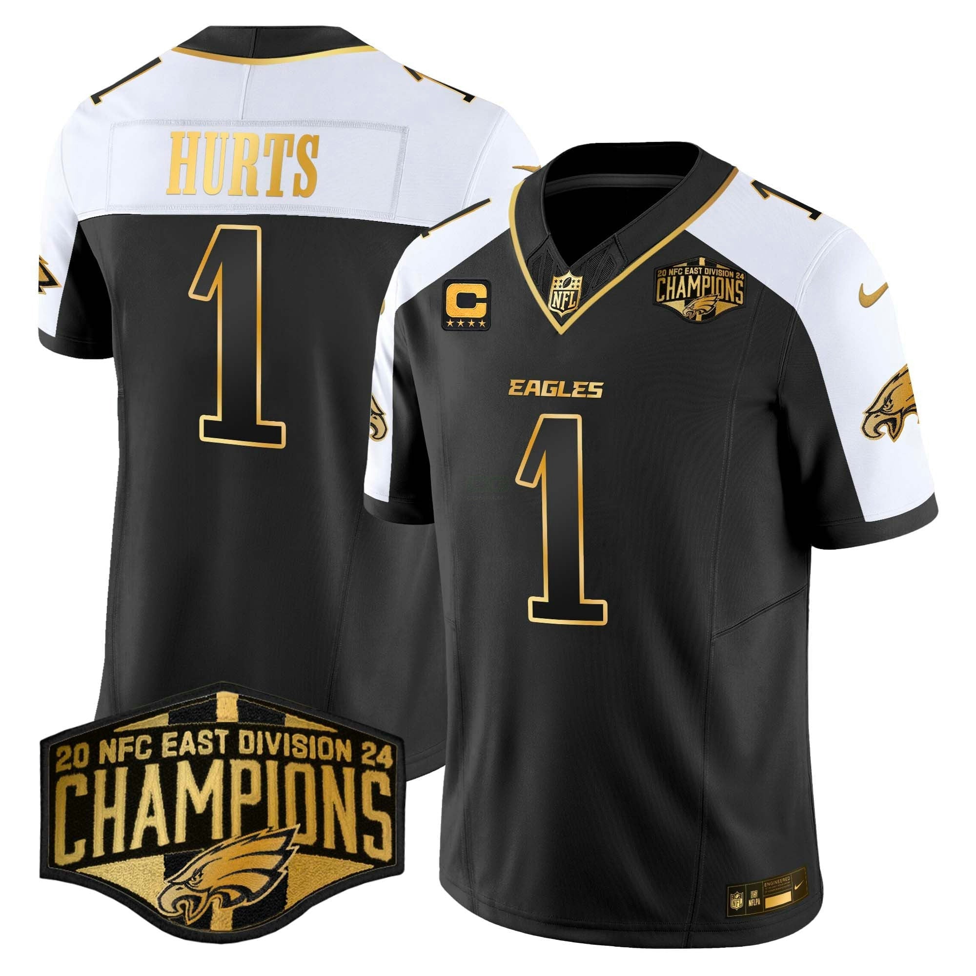 Camisa NFL Men’s 2024 NFC East Division Champions Dourada Vapor Limited Jersey