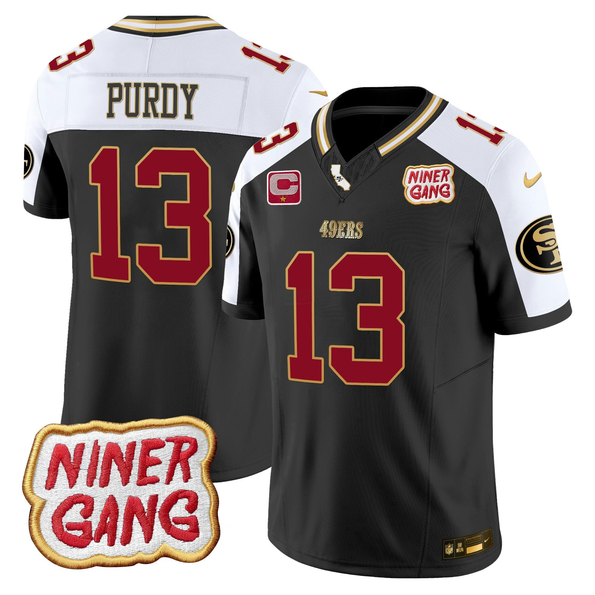 Camisa NFL Men’s 2024 Niner Gang Patch Vapor Jersey