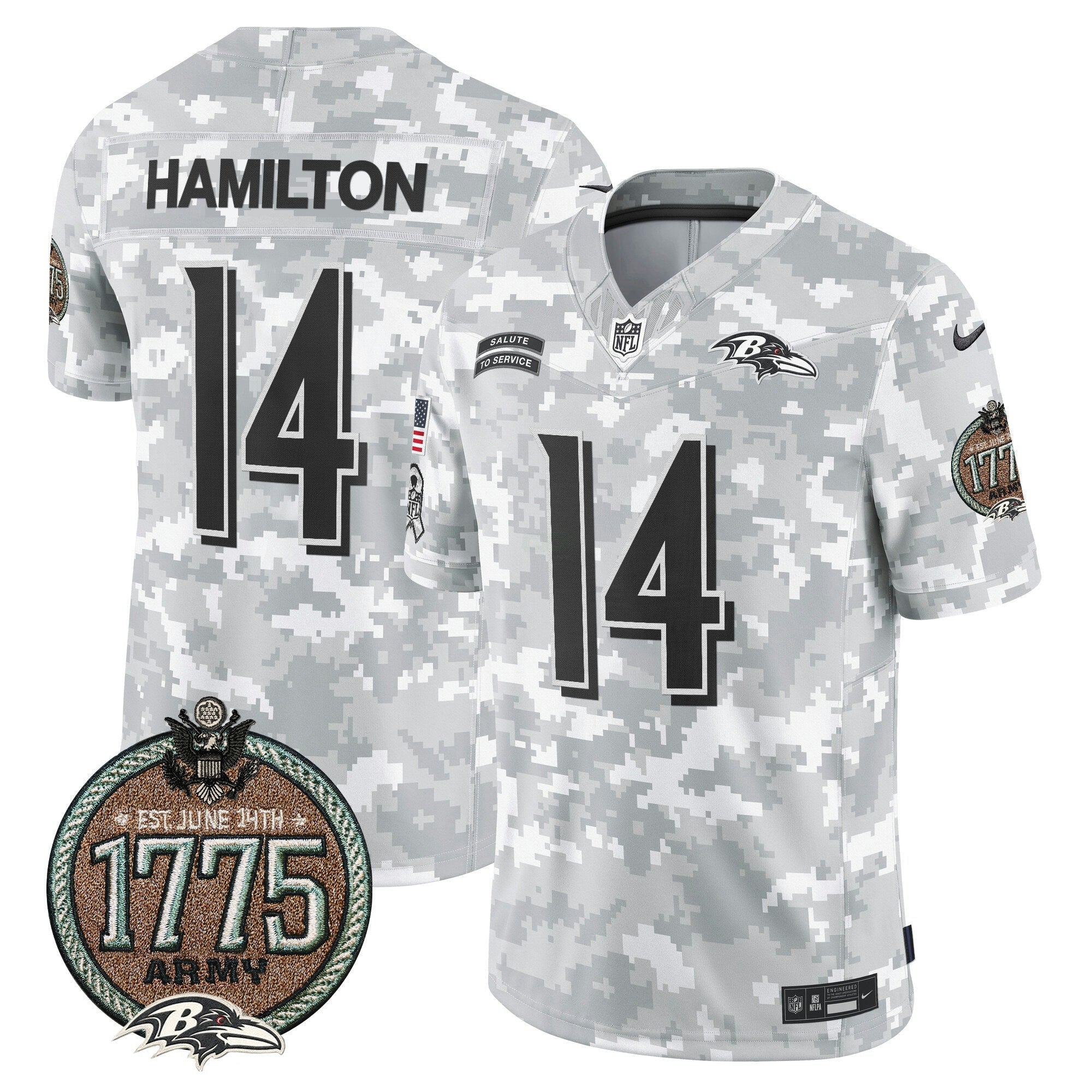 Camisa NFL Men’s 2024 Salute to Service Establishment Year Patch Vapor Limited Jersey