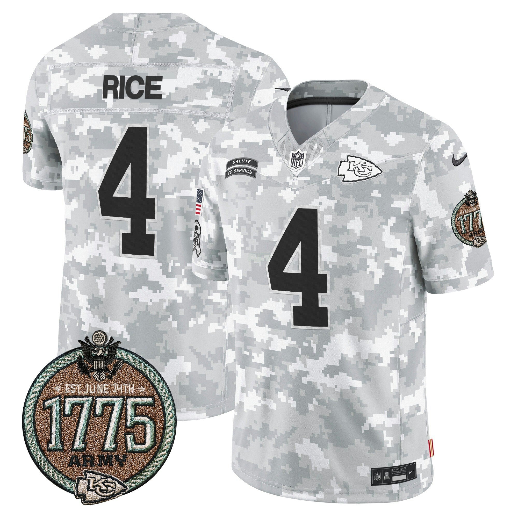 Camisa NFL Men’s 2024 Salute to Service Establishment Year Patch Vapor Limited Jersey
