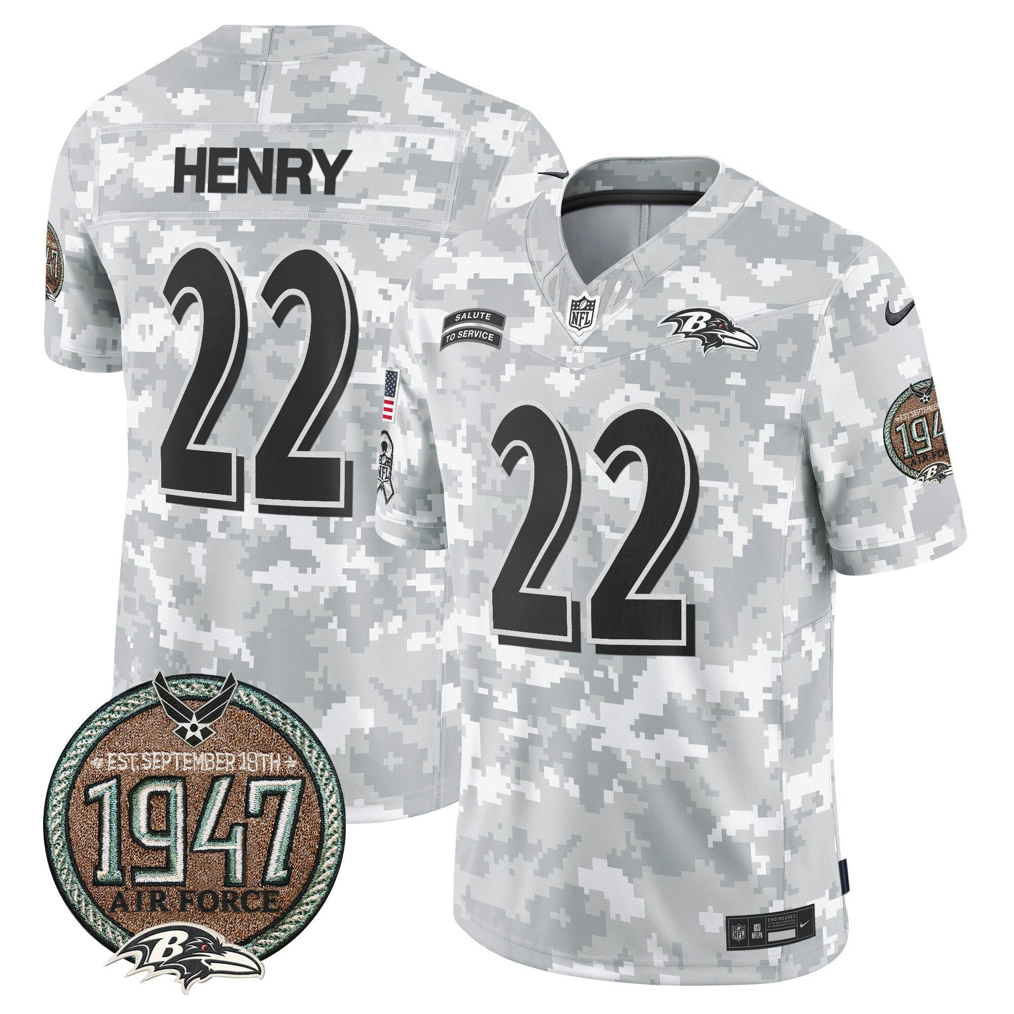 Camisa NFL Men’s 2024 Salute to Service Establishment Year Patch Vapor Limited Jersey