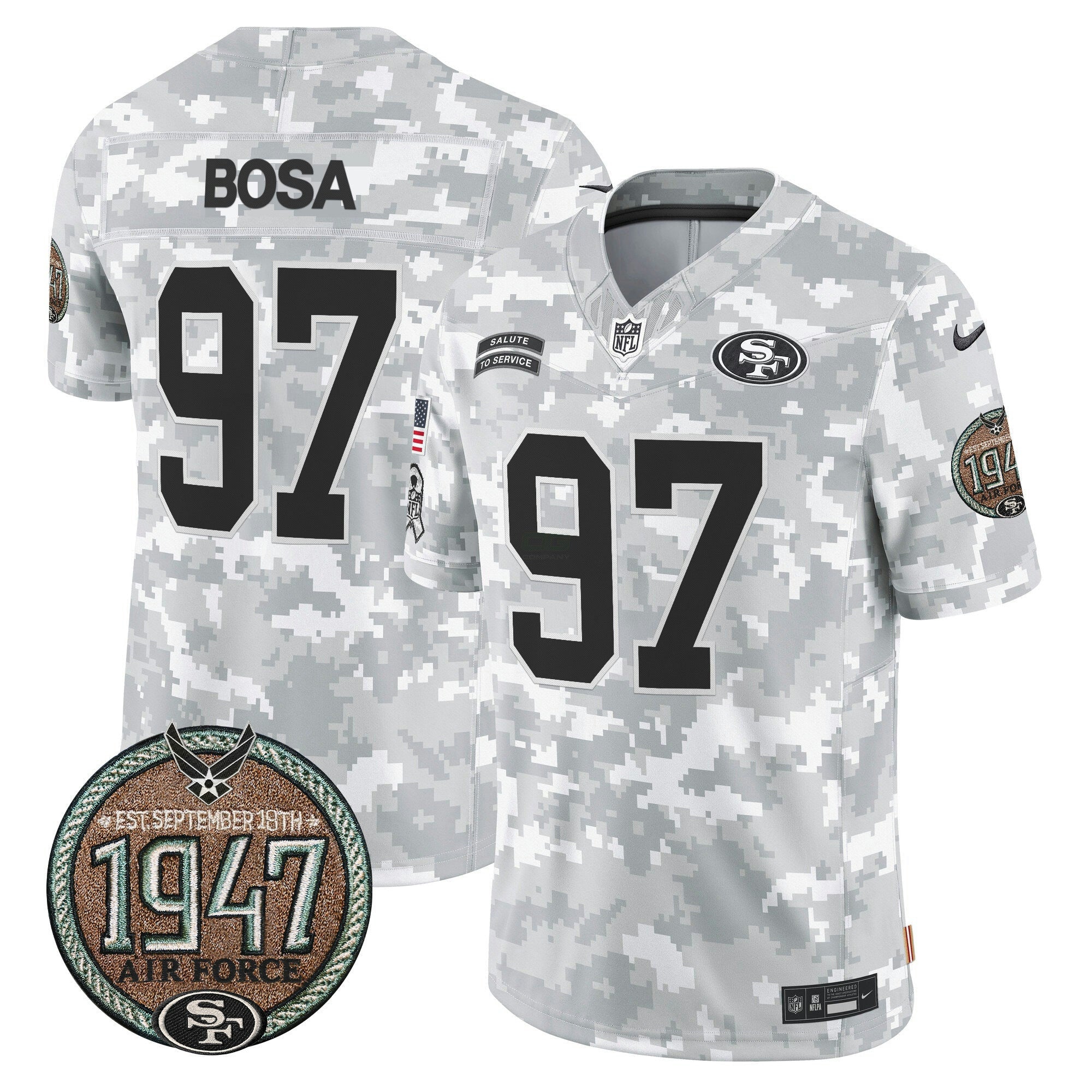 Camisa NFL Men’s 2024 Salute to Service Establishment Year Patch Vapor Limited Jersey