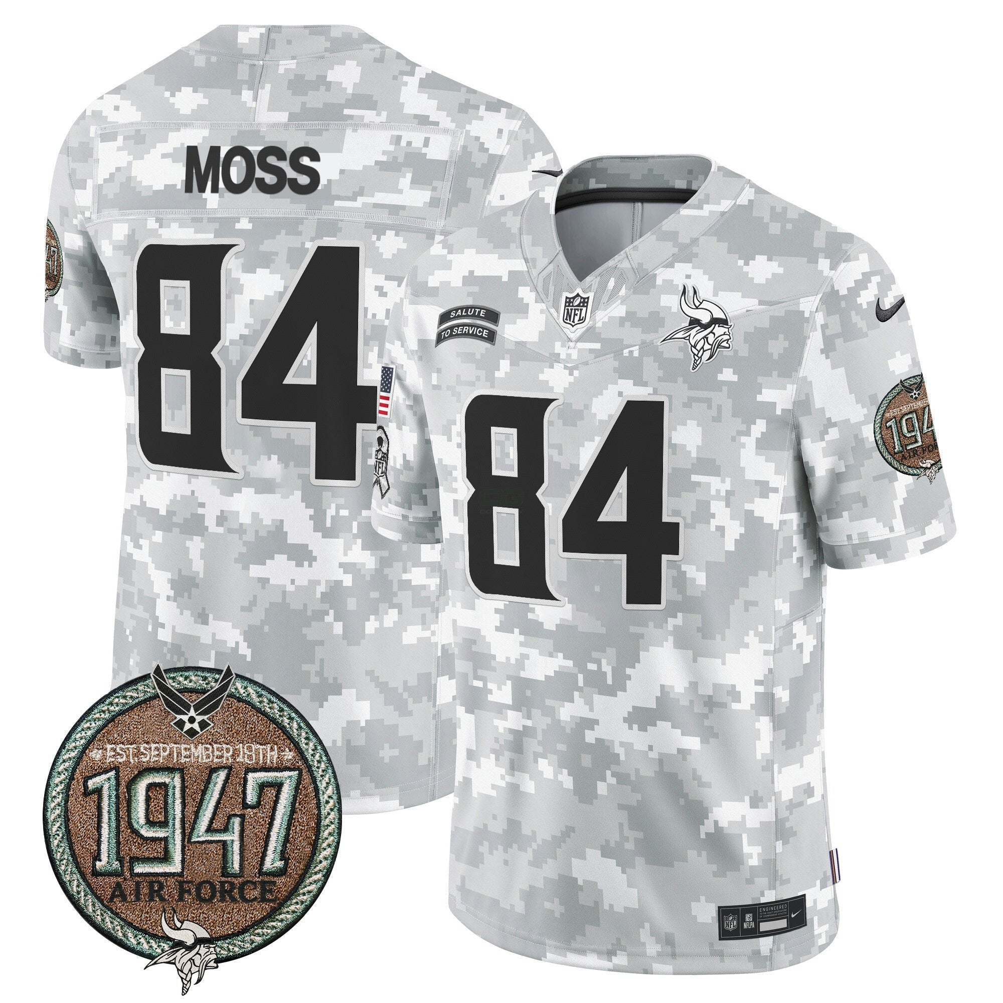 Camisa NFL Men’s 2024 Salute to Service Establishment Year Patch Vapor Limited Jersey
