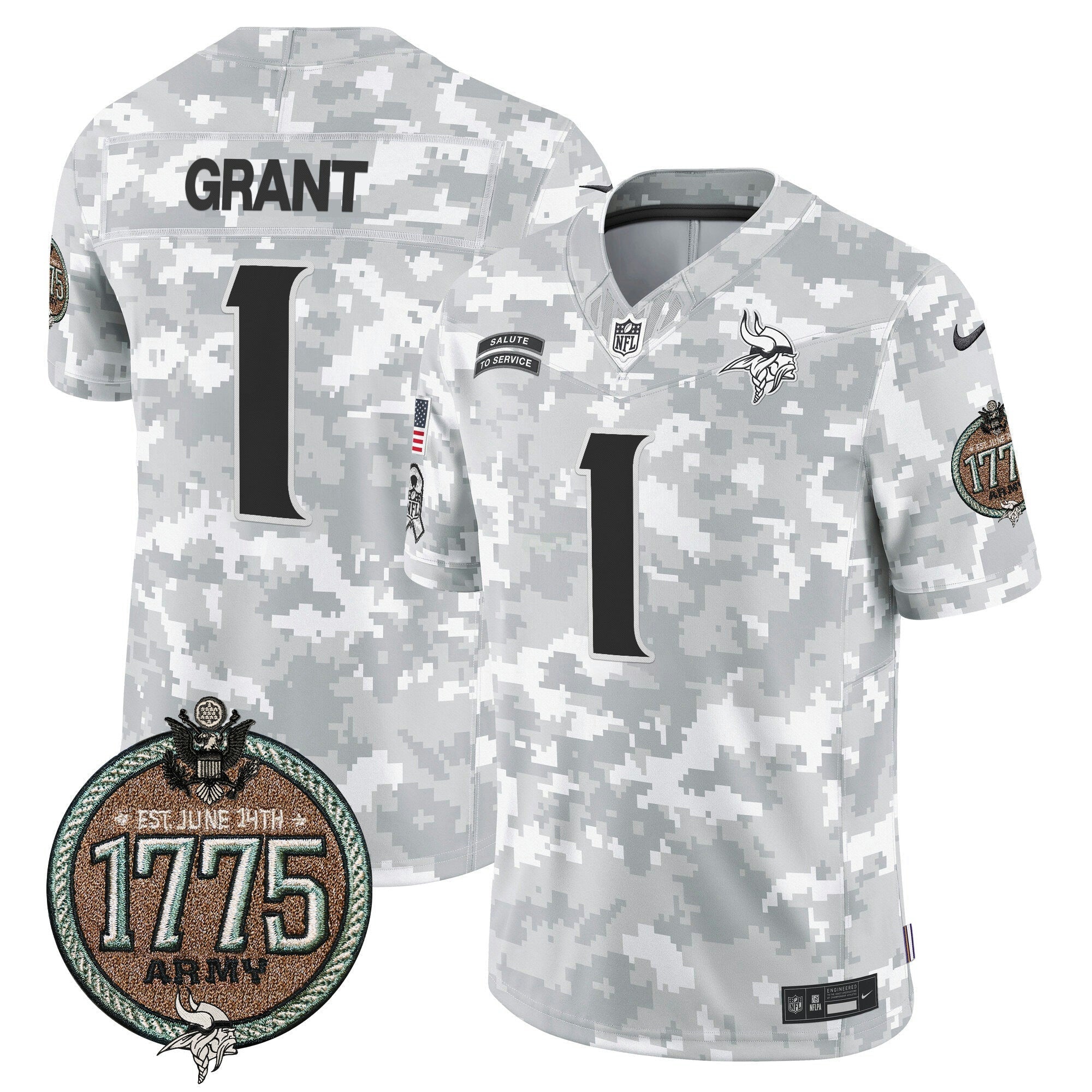 Camisa NFL Men’s 2024 Salute to Service Establishment Year Patch Vapor Limited Jersey