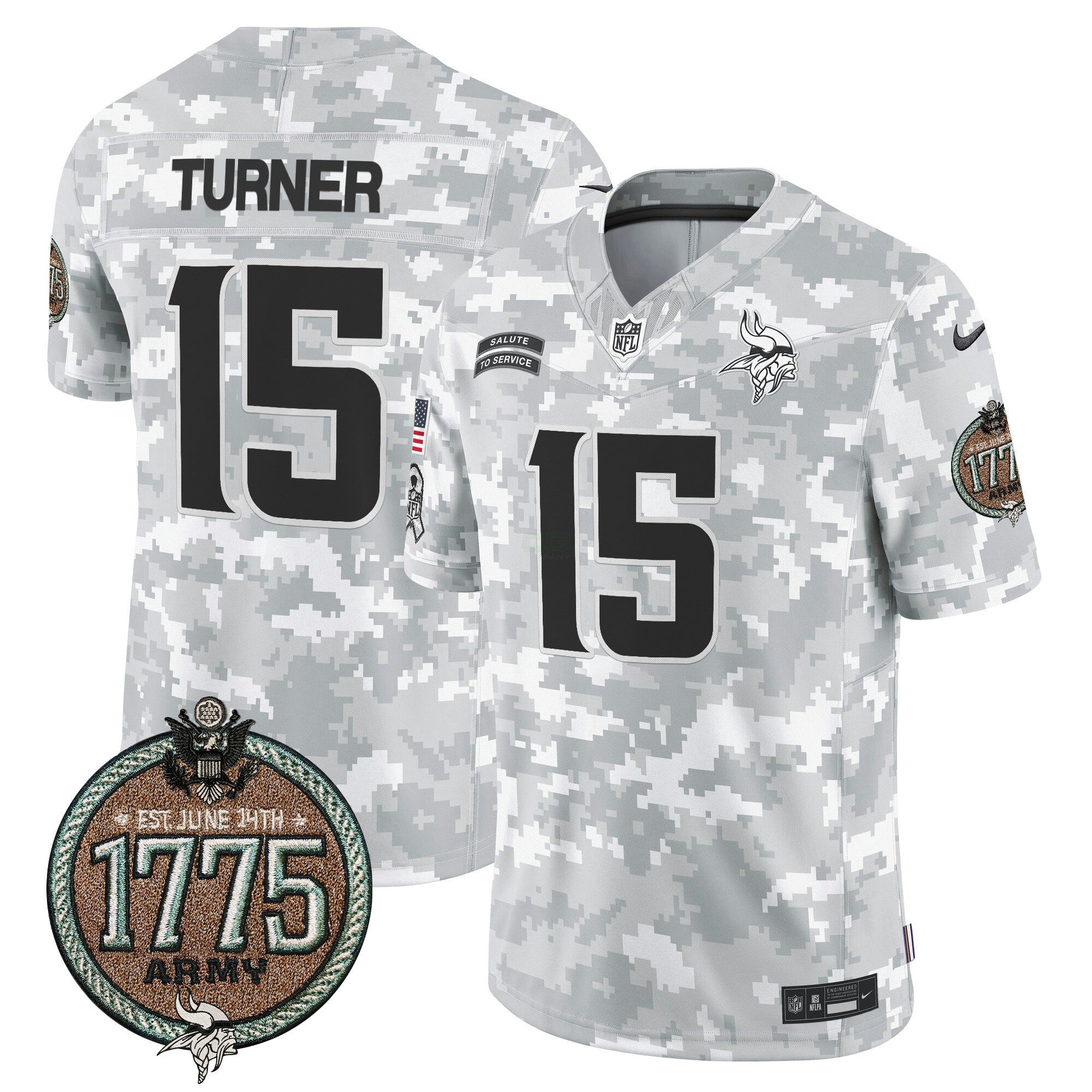 Camisa NFL Men’s 2024 Salute to Service Establishment Year Patch Vapor Limited Jersey